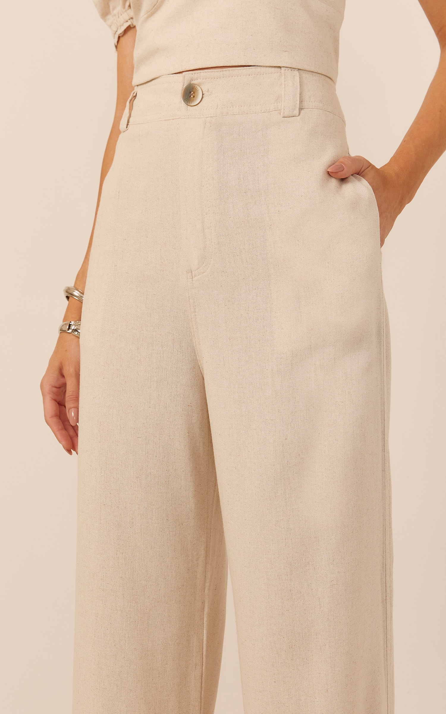 Calça Caminhos Bolso Natural