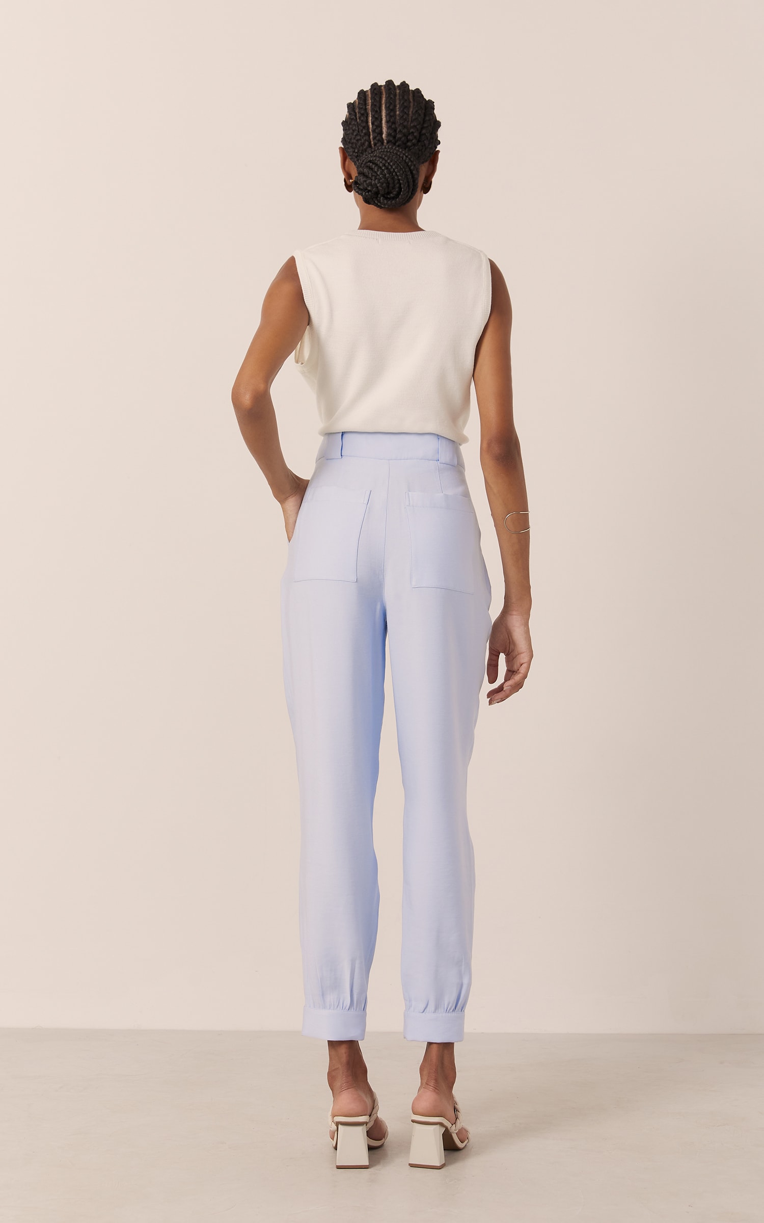 Calça Candy Cenoura Azul Claro