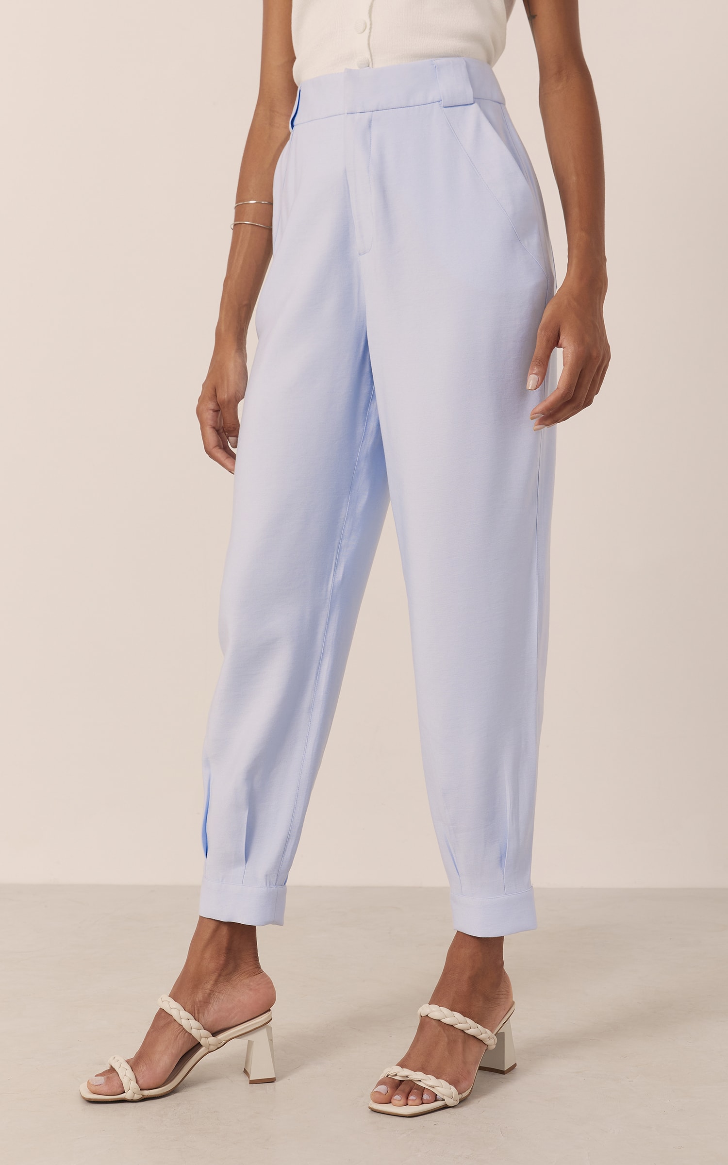 Calça Candy Cenoura Azul Claro