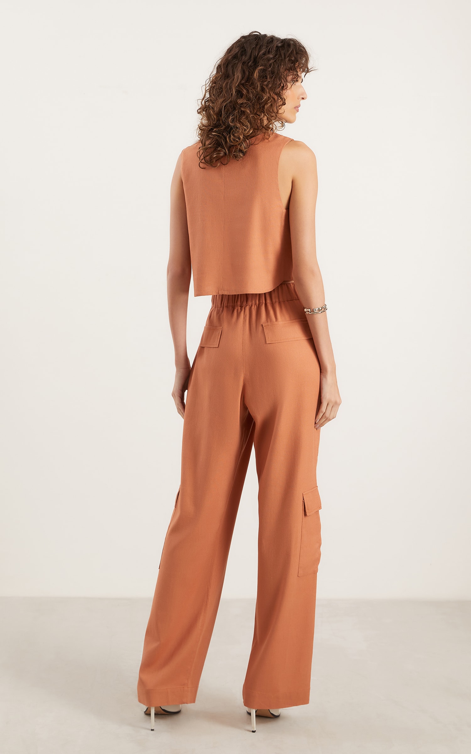 Calça Cargo Aldeia Caramelo