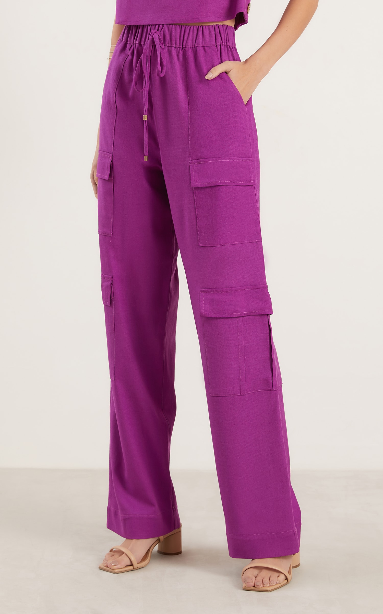 Calça Cargo Aldeia Roxo