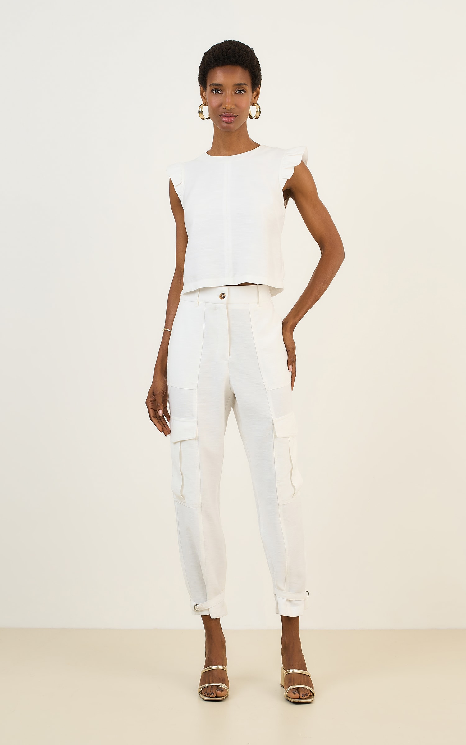 Calca Cargo Amaranto Off White