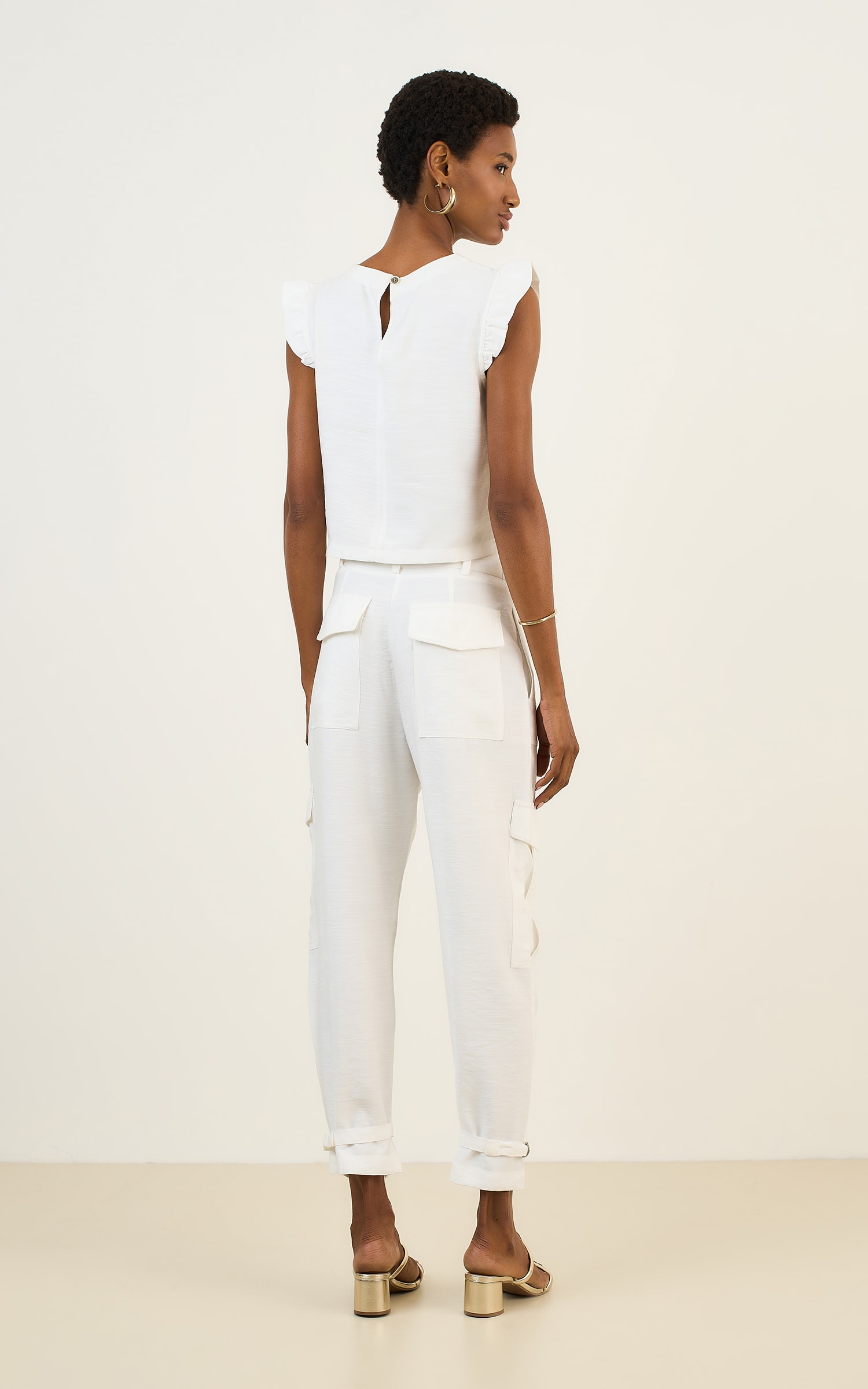 Calca Cargo Amaranto Off White