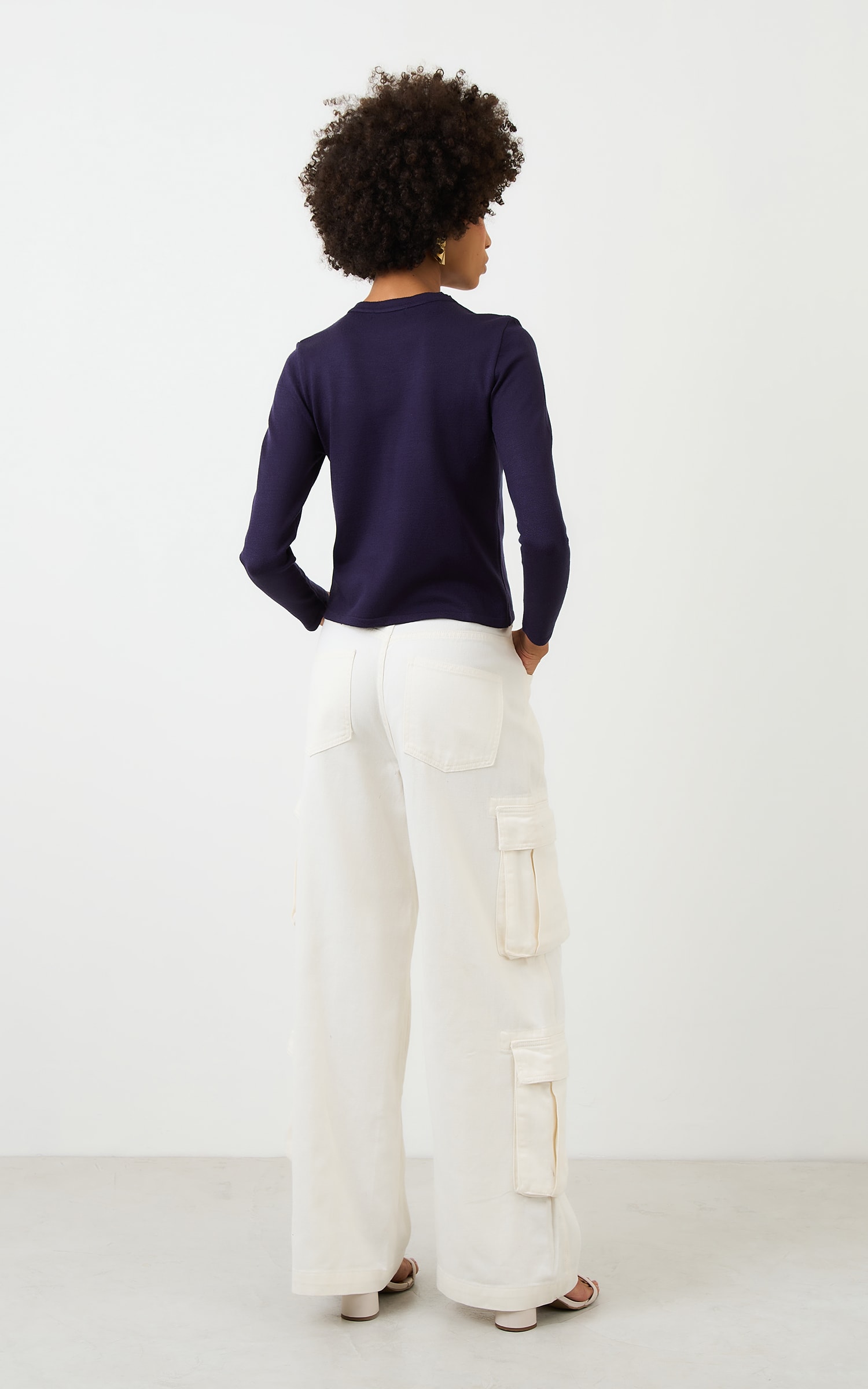 Calca Cargo Over Off White