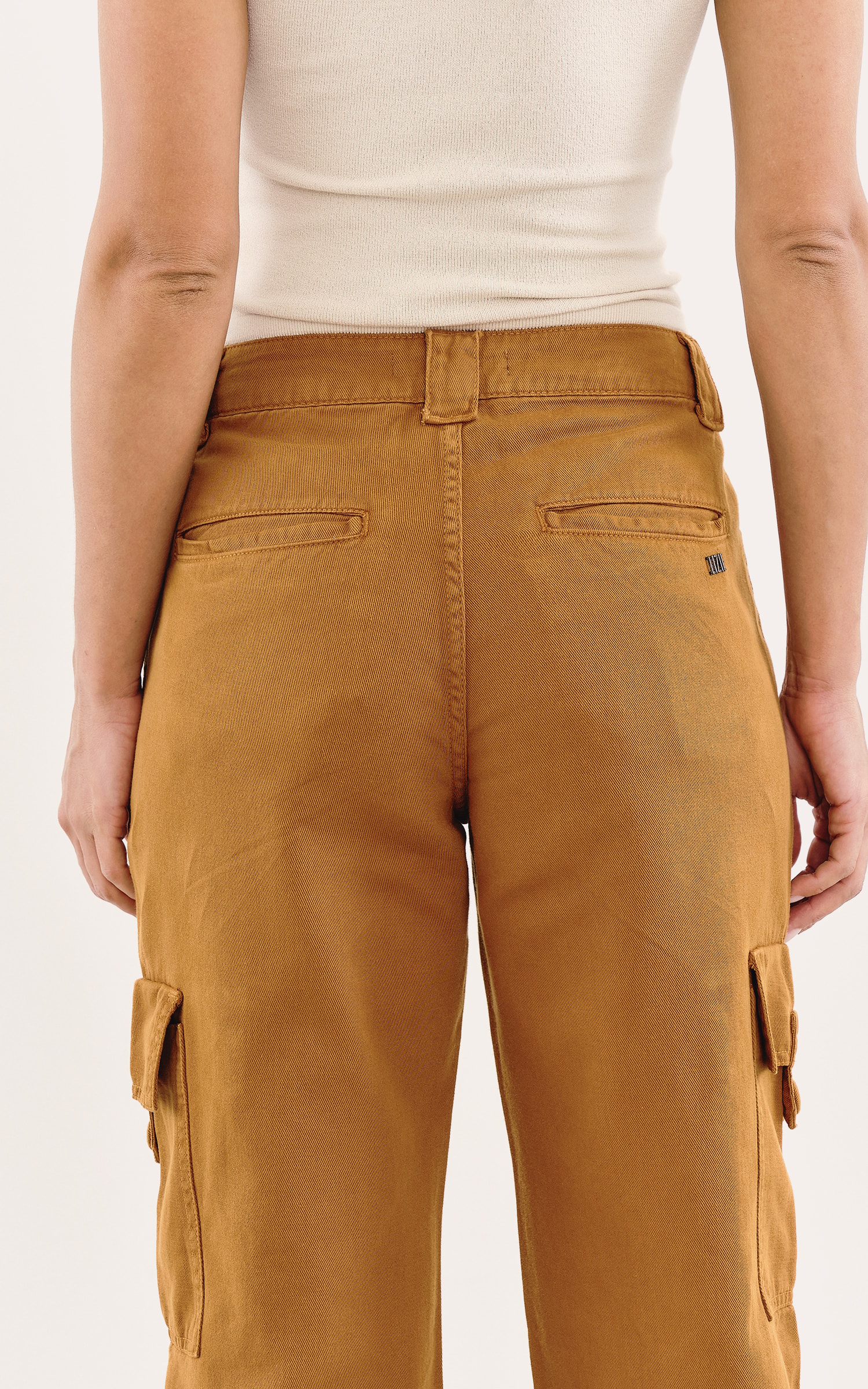 Calça Cargo Sarja Caramelo