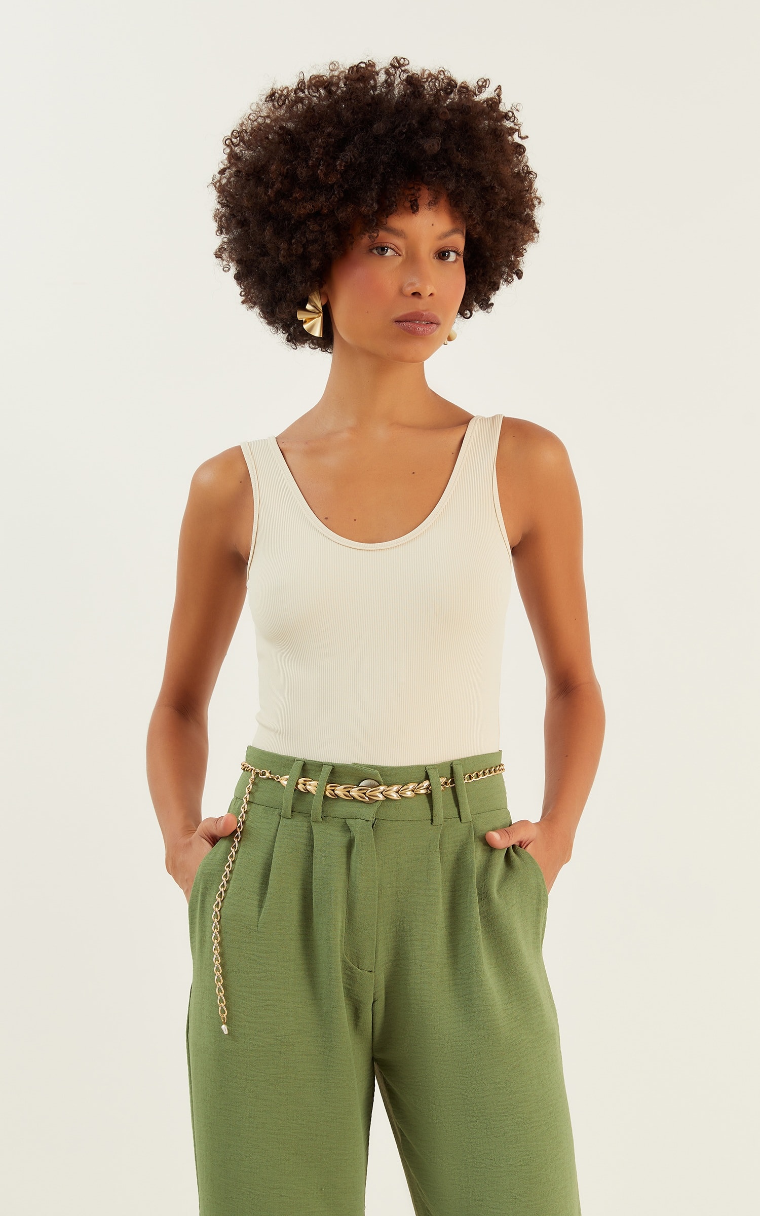 Calça Carmel Color Verde Musgo