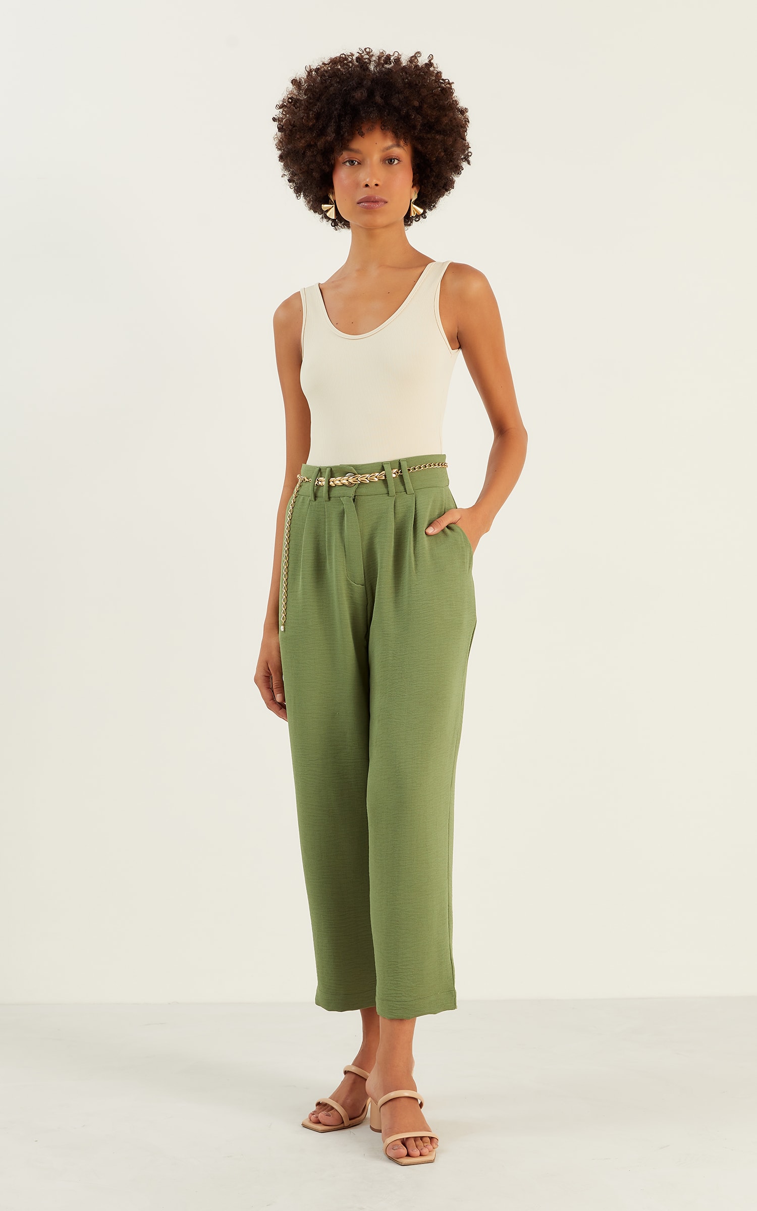 Calça Carmel Color Verde Musgo