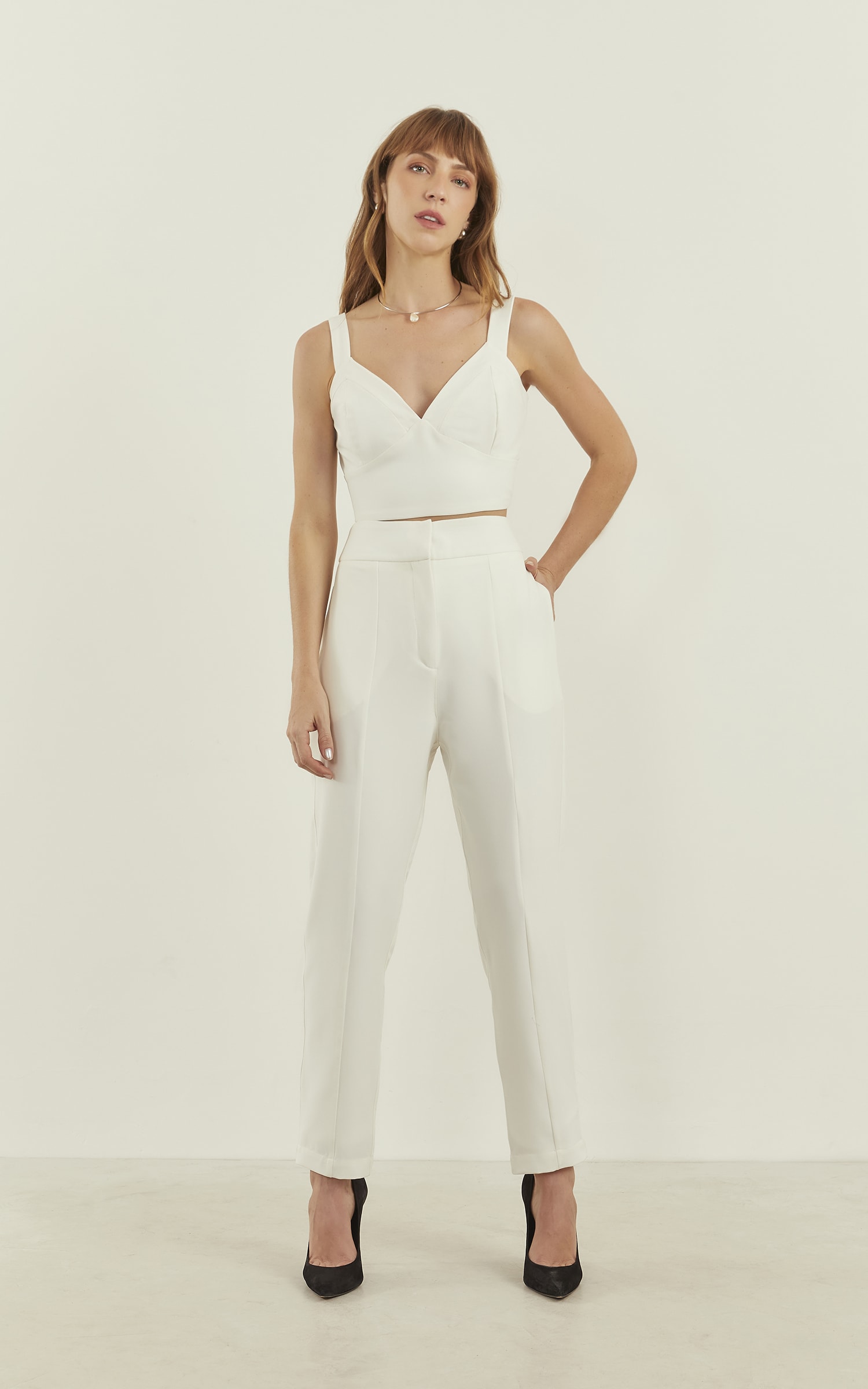 Calça Cenoura Dalia Off White