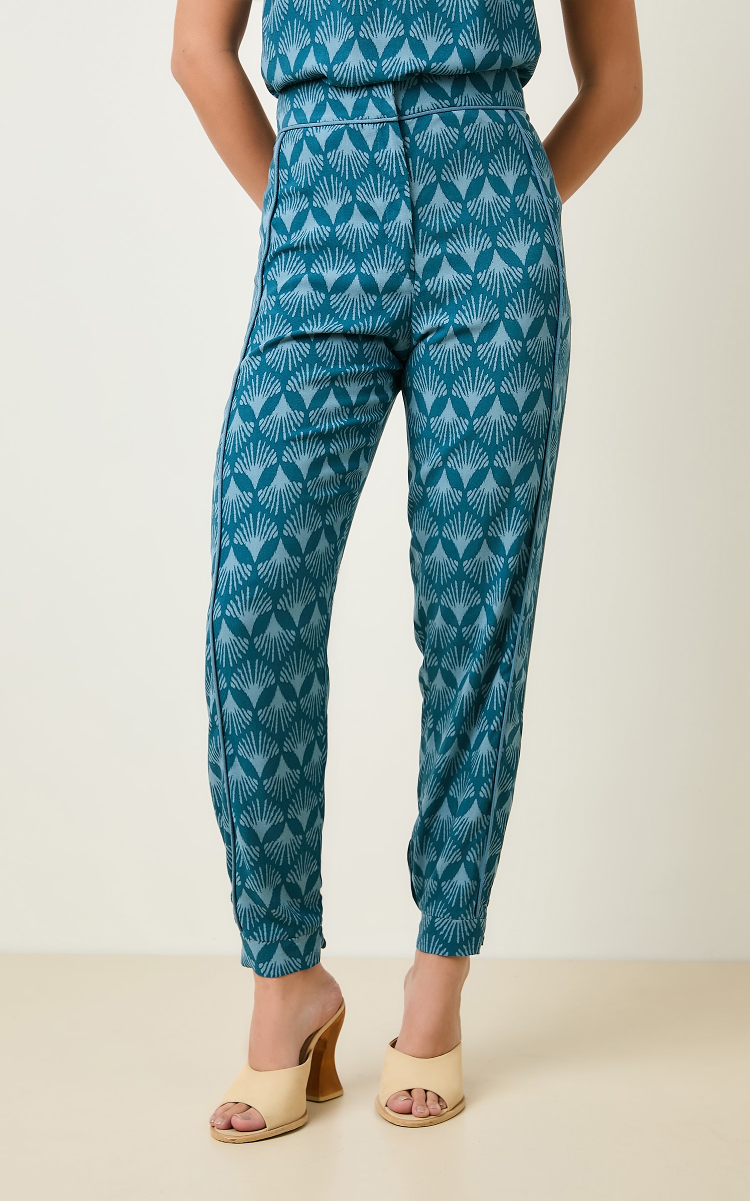 Calca Cenoura Detalhe Vivo Vila Azul Denim