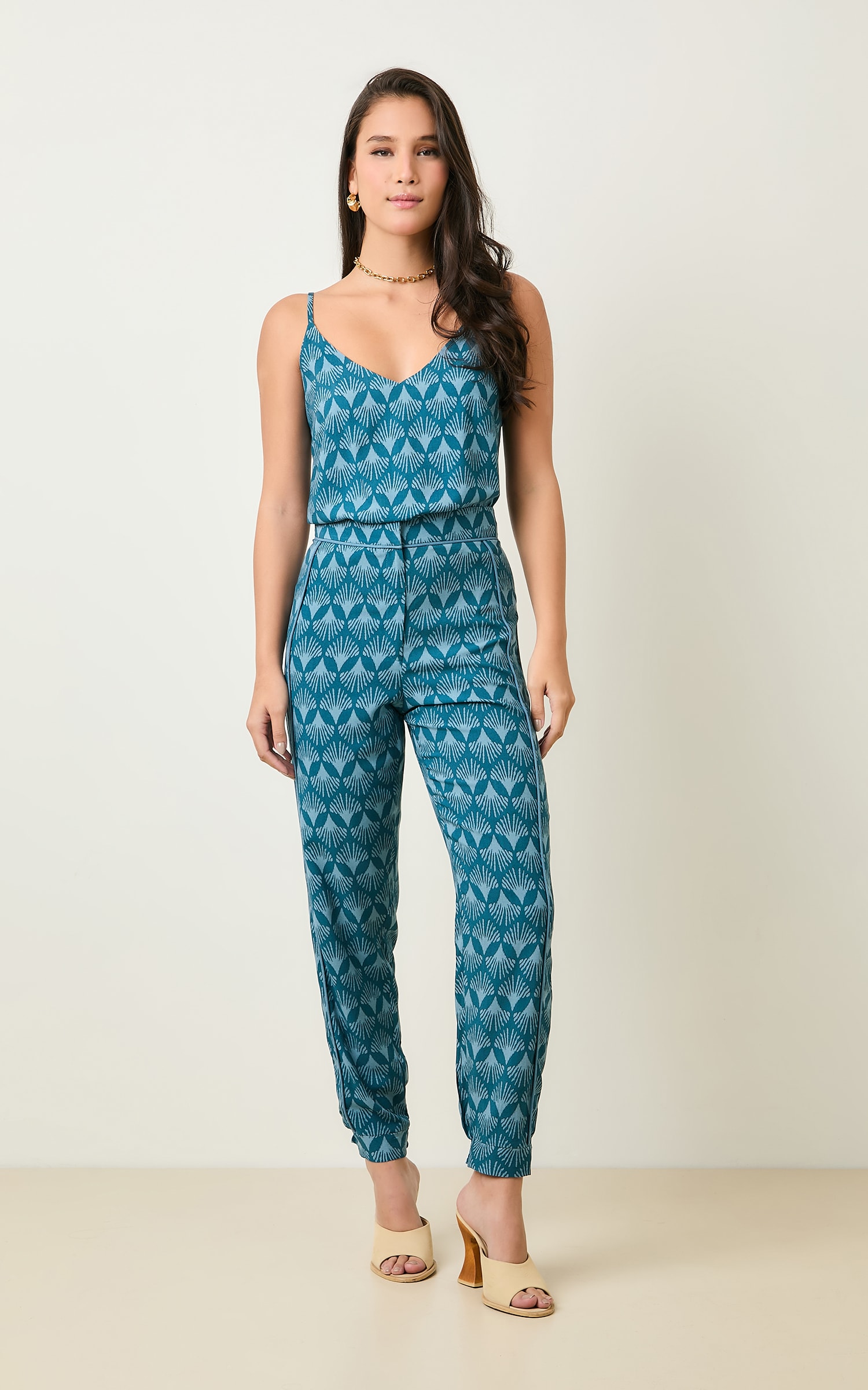 Calca Cenoura Detalhe Vivo Vila Azul Denim