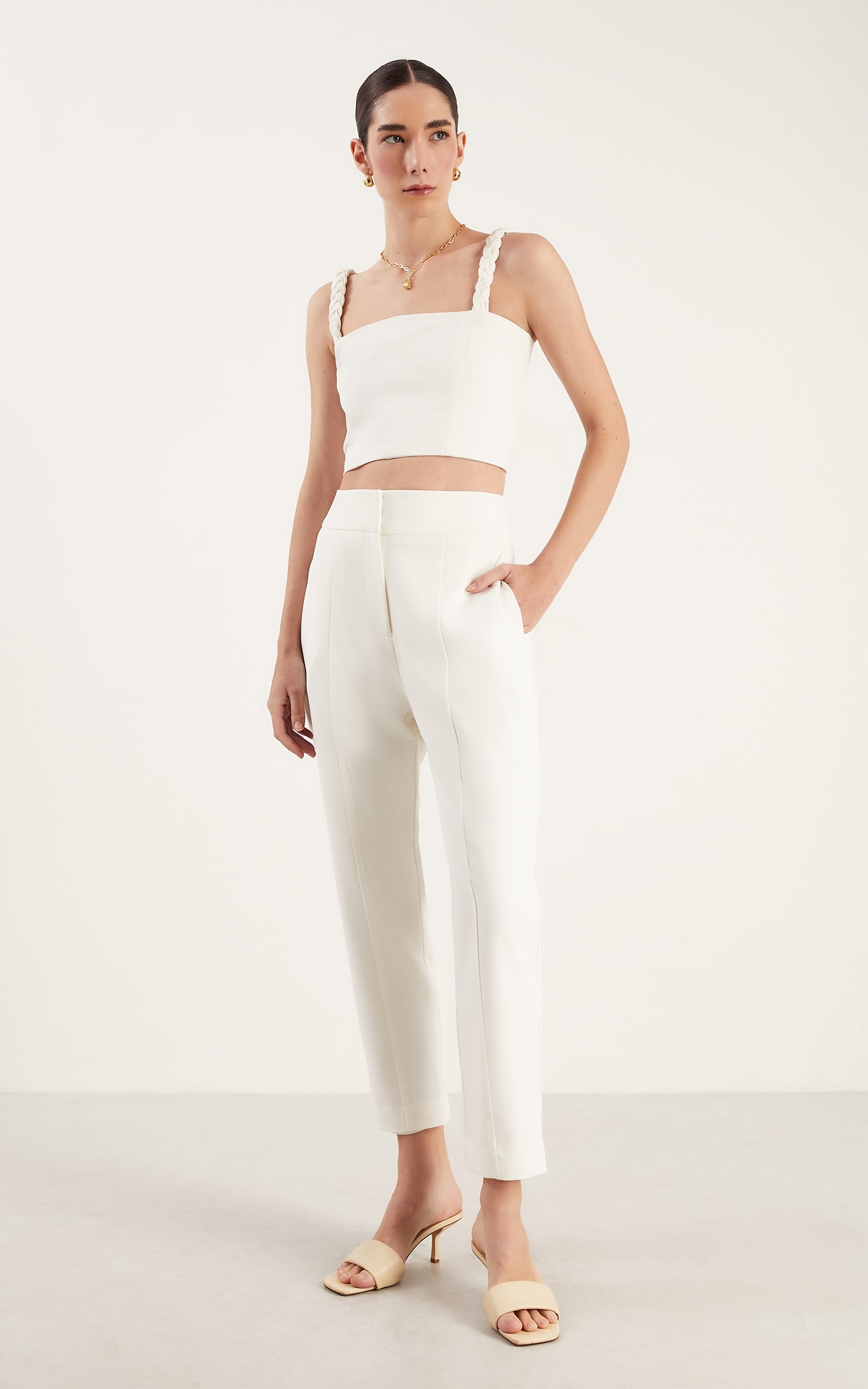 Calça Cenoura Fly Off White