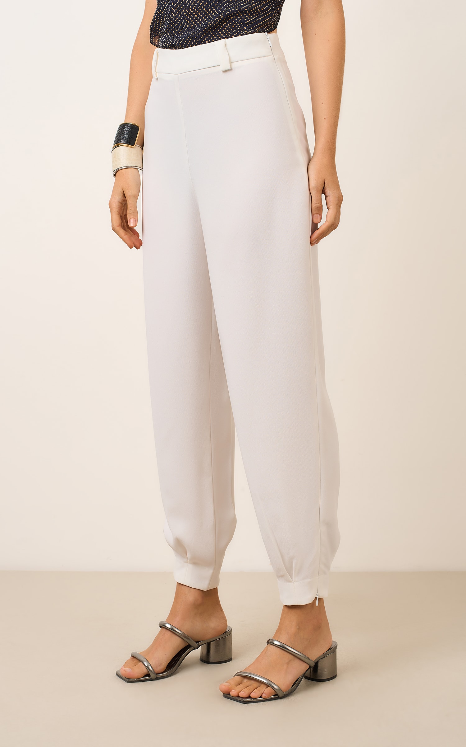 Calca Detalhe Ziper Guache Off White
