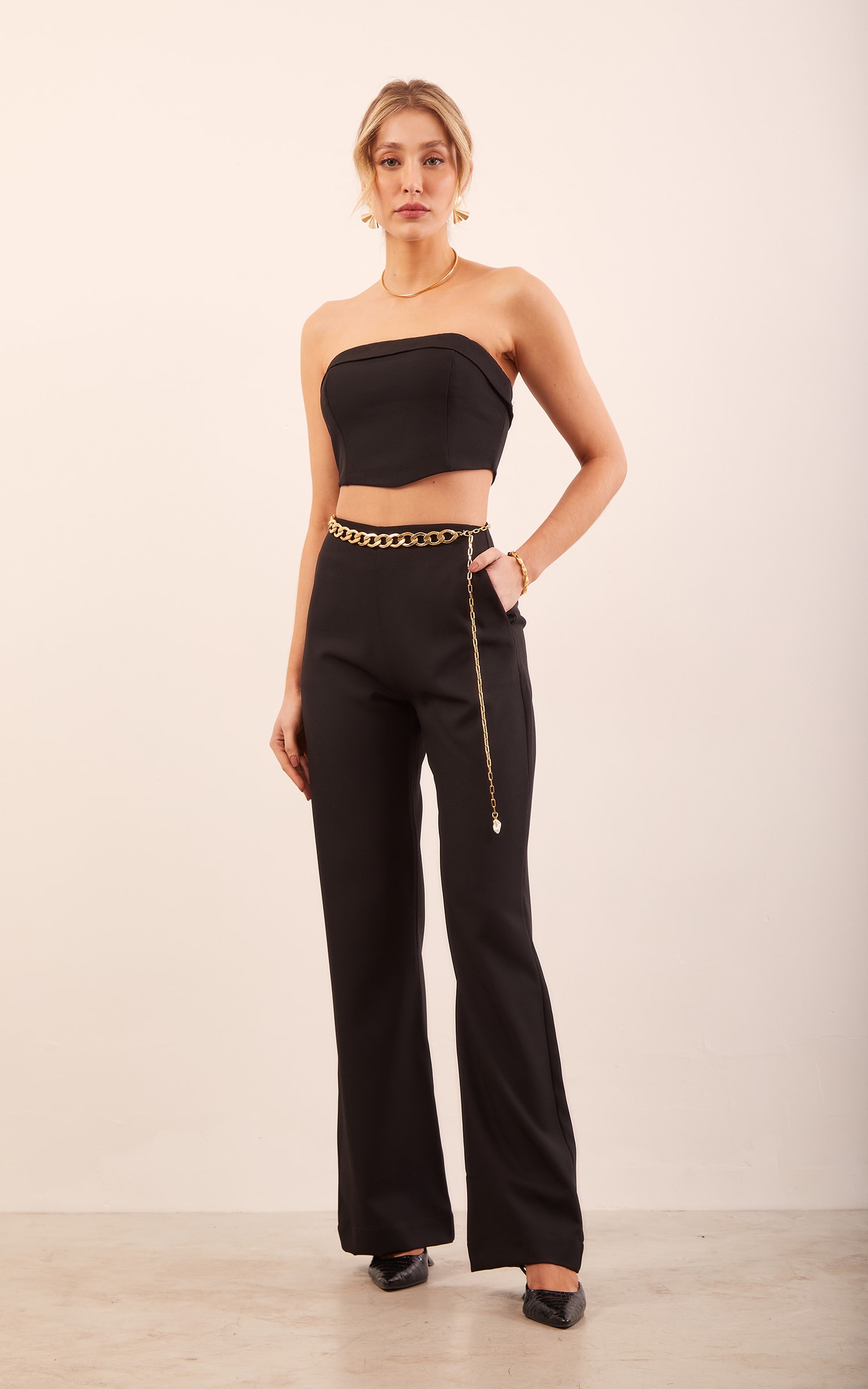 Calça Flare Moon Preto
