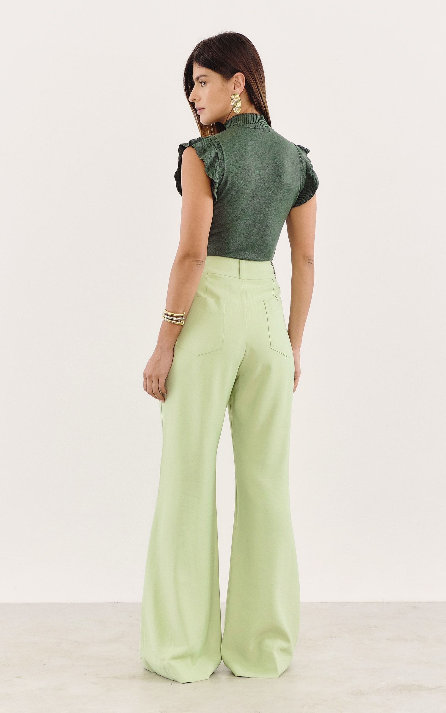 Calça Flare Terra Verde