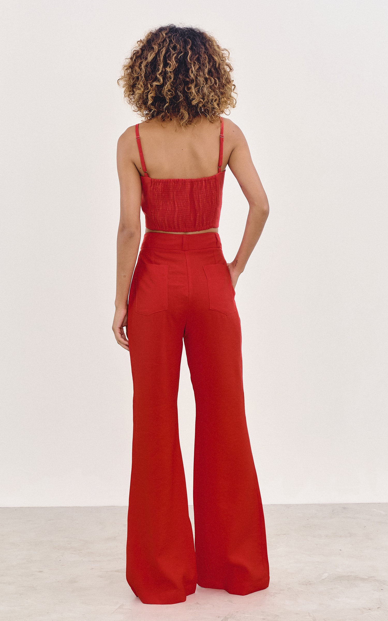Calça Flare Terra Vermelho