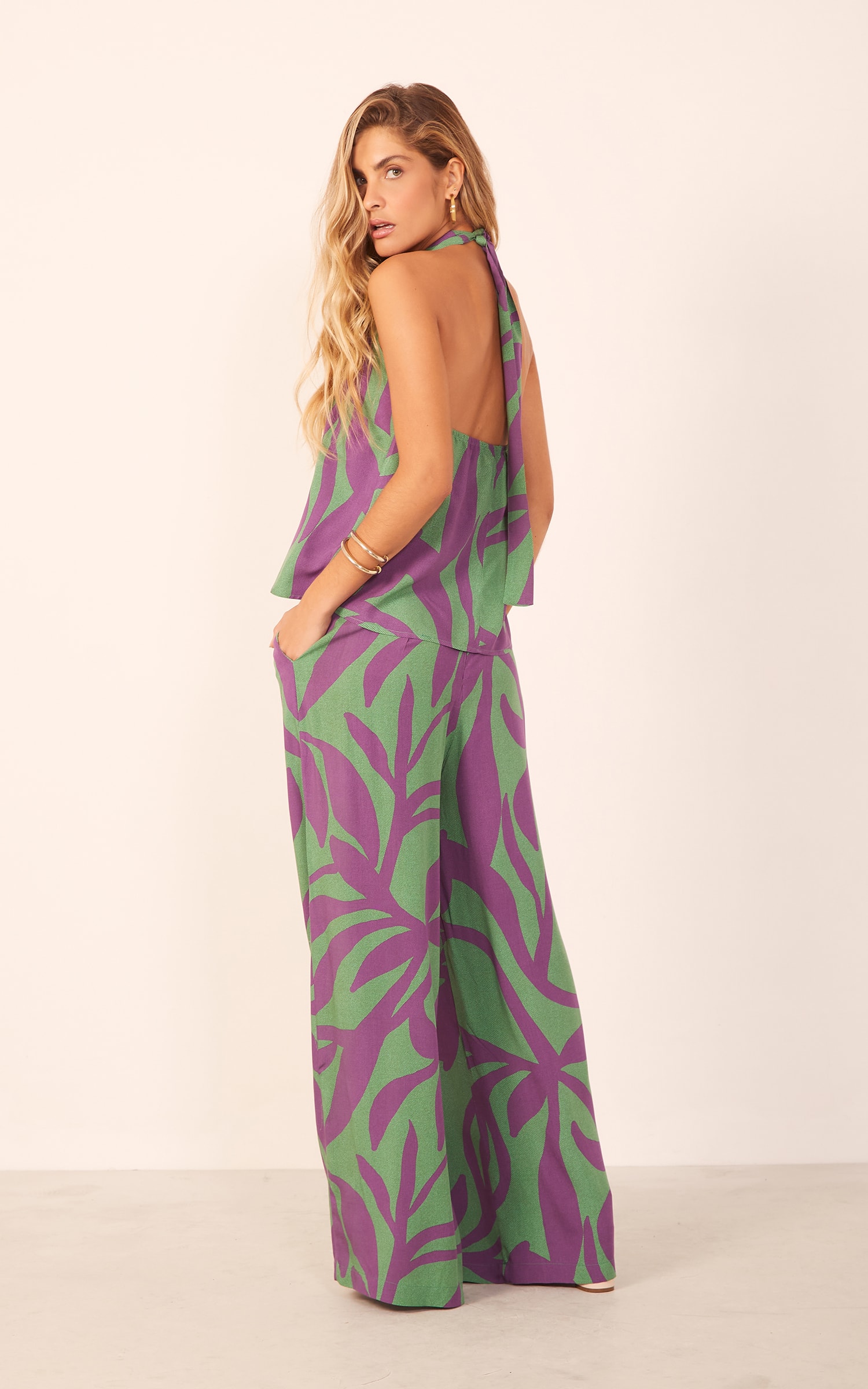 Calça Florescer Com Faixa Verde Militar