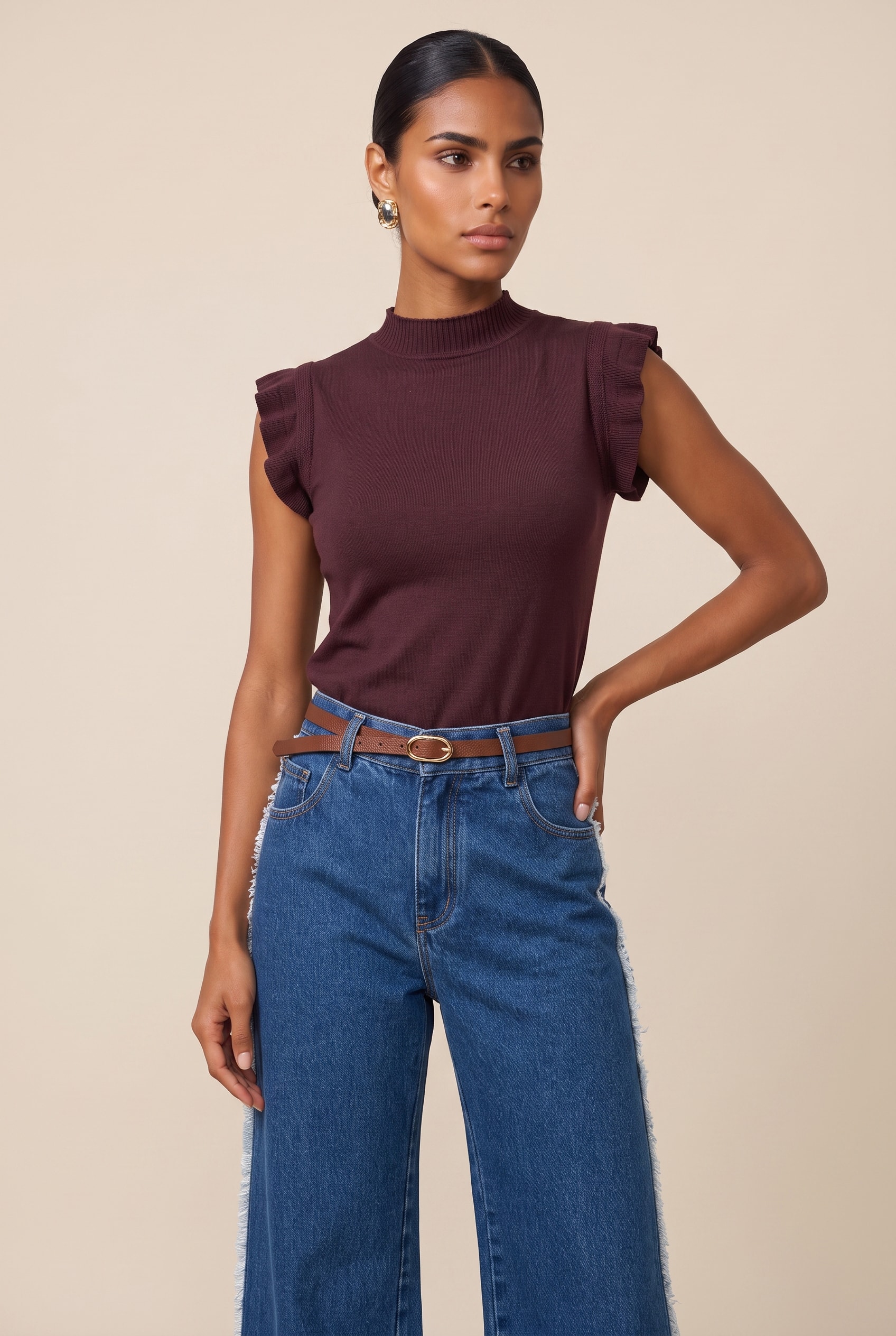 Calça Franja Jeans Medio