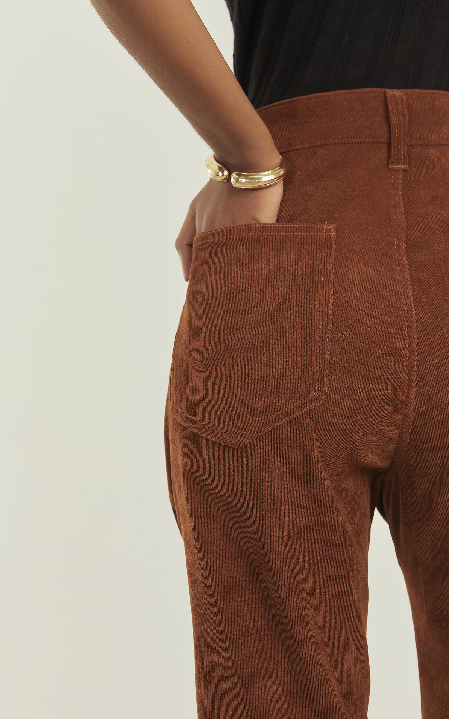 Calça Jade Cotelê Caramelo