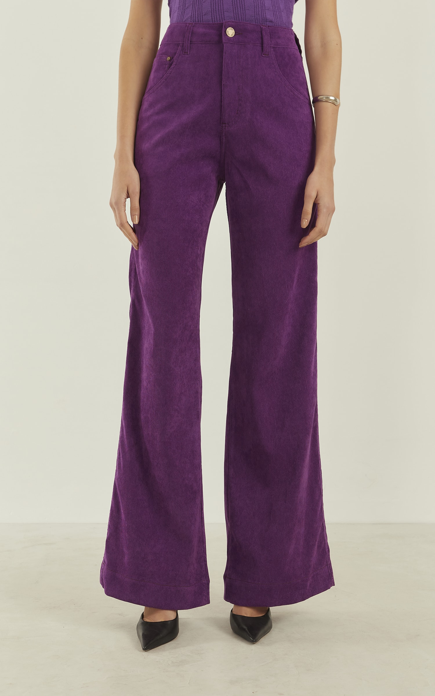 Calça Jade Cotelê Roxo