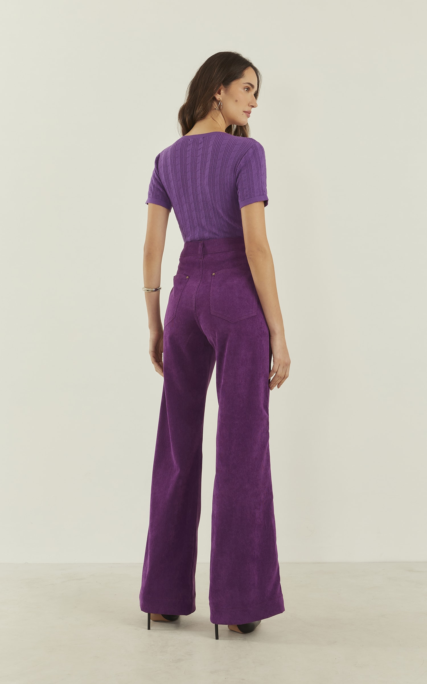 Calça Jade Cotelê Roxo