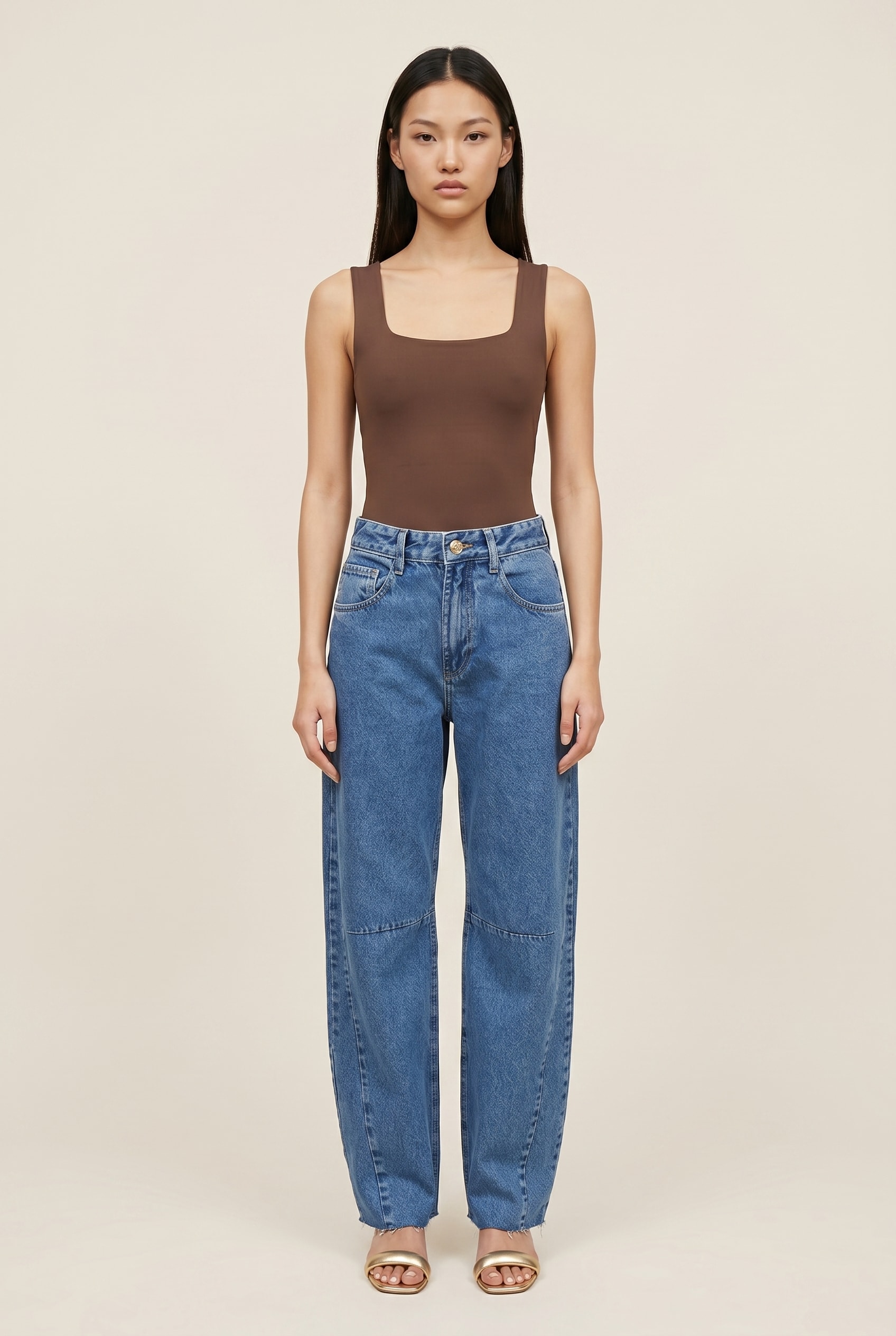 Calca Jeans Barrel Jeans Medio