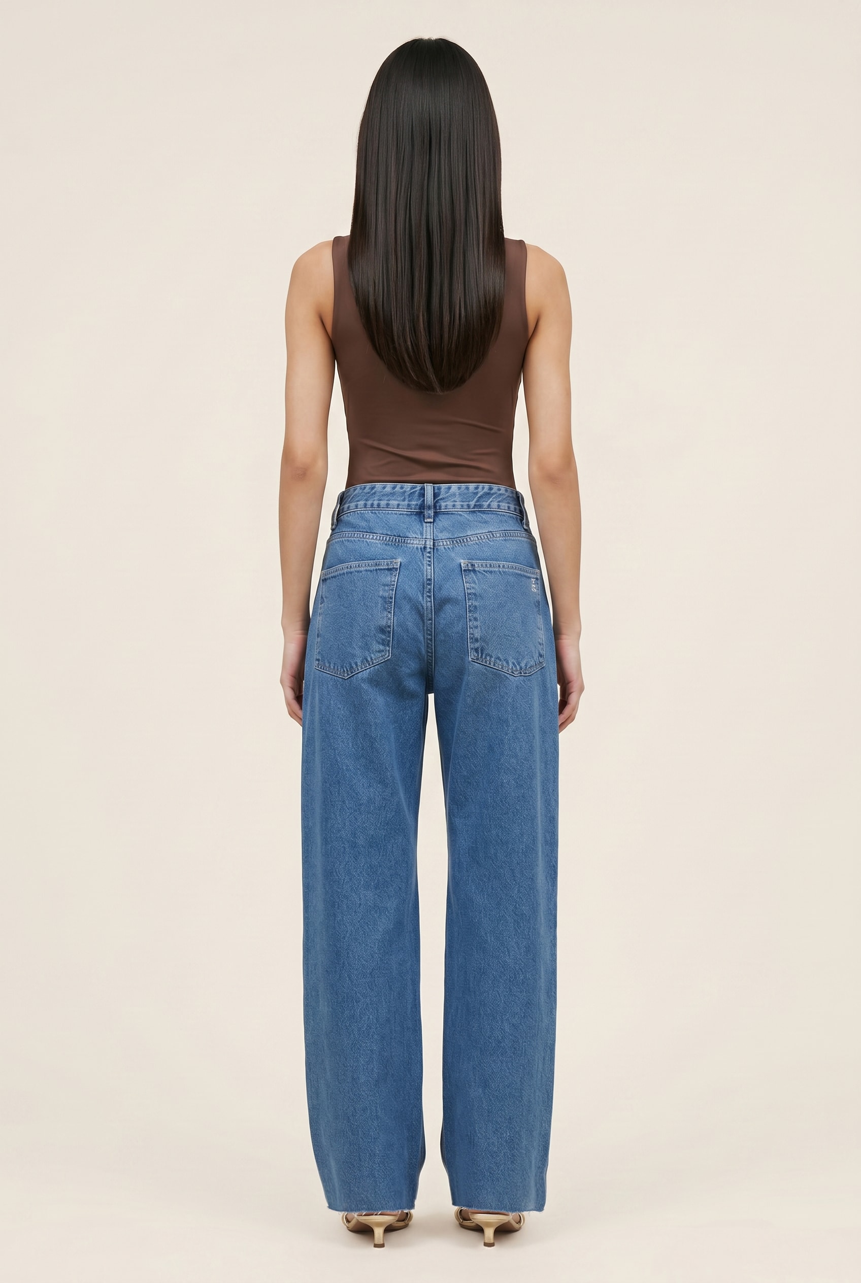 Calca Jeans Barrel Jeans Medio