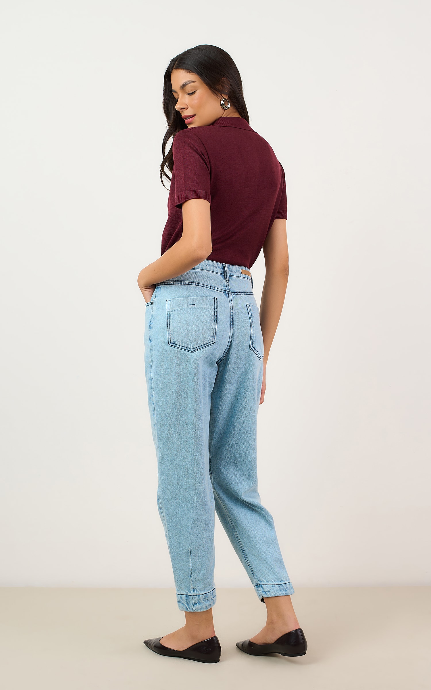 Calca Jeans New Balloon Jeans Medio