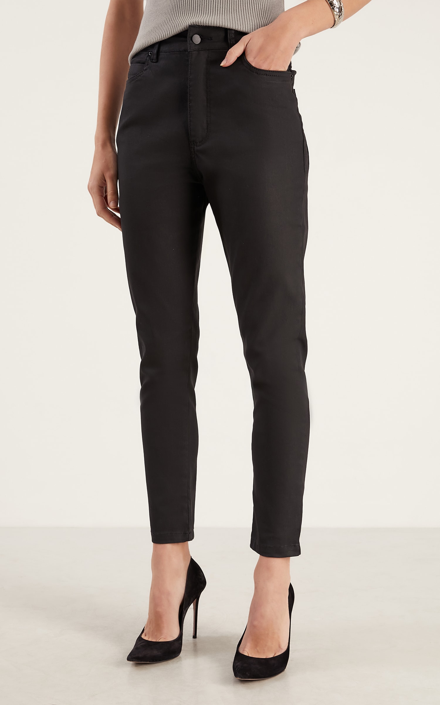 Calça Jeans Resinado Preto