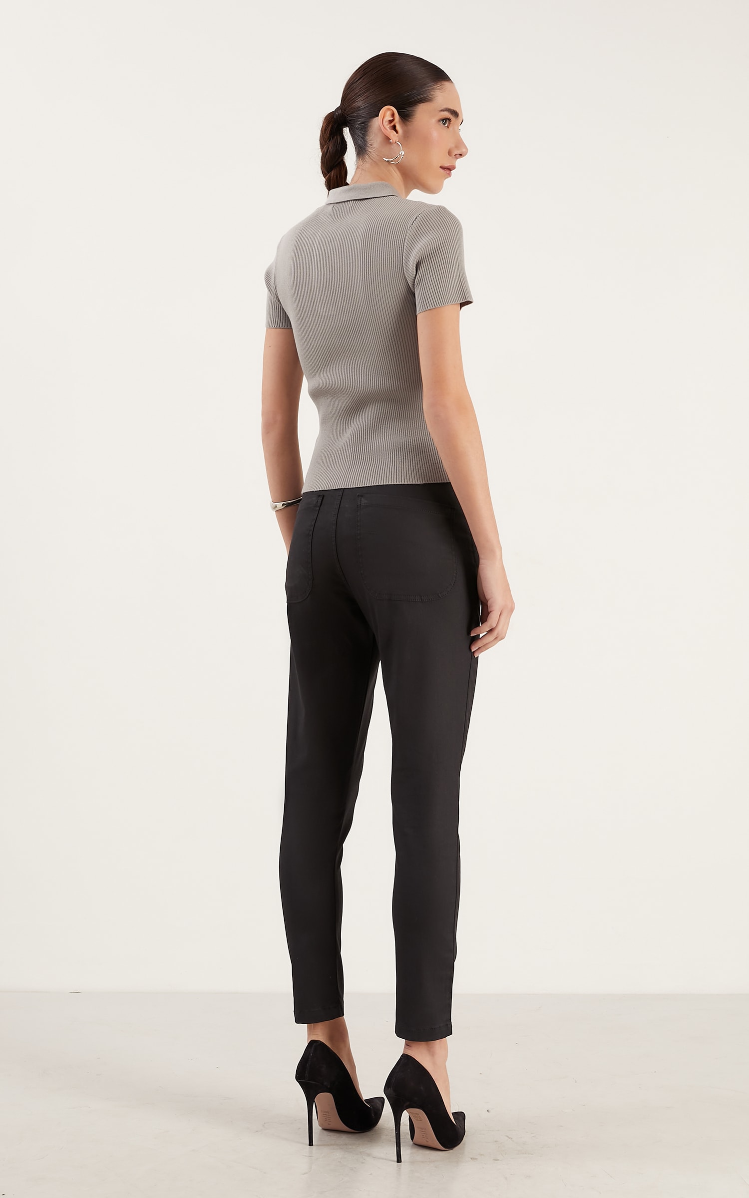 Calça Jeans Resinado Preto