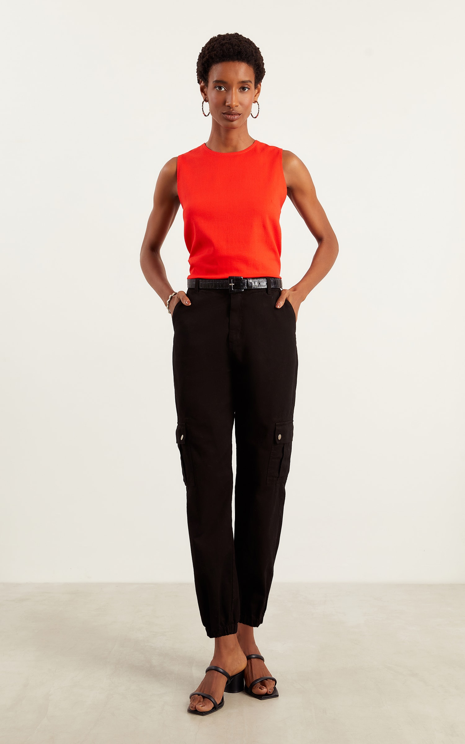Calça Jogger Cargo Preto