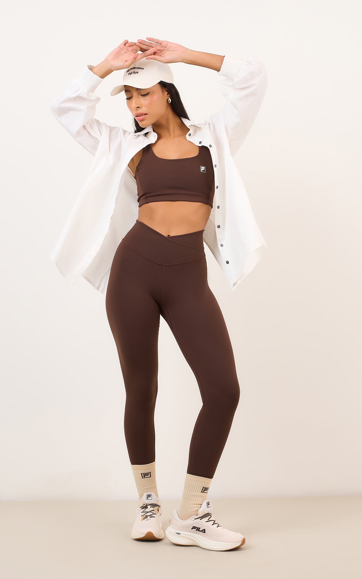 Calca Legging Fila Marrom