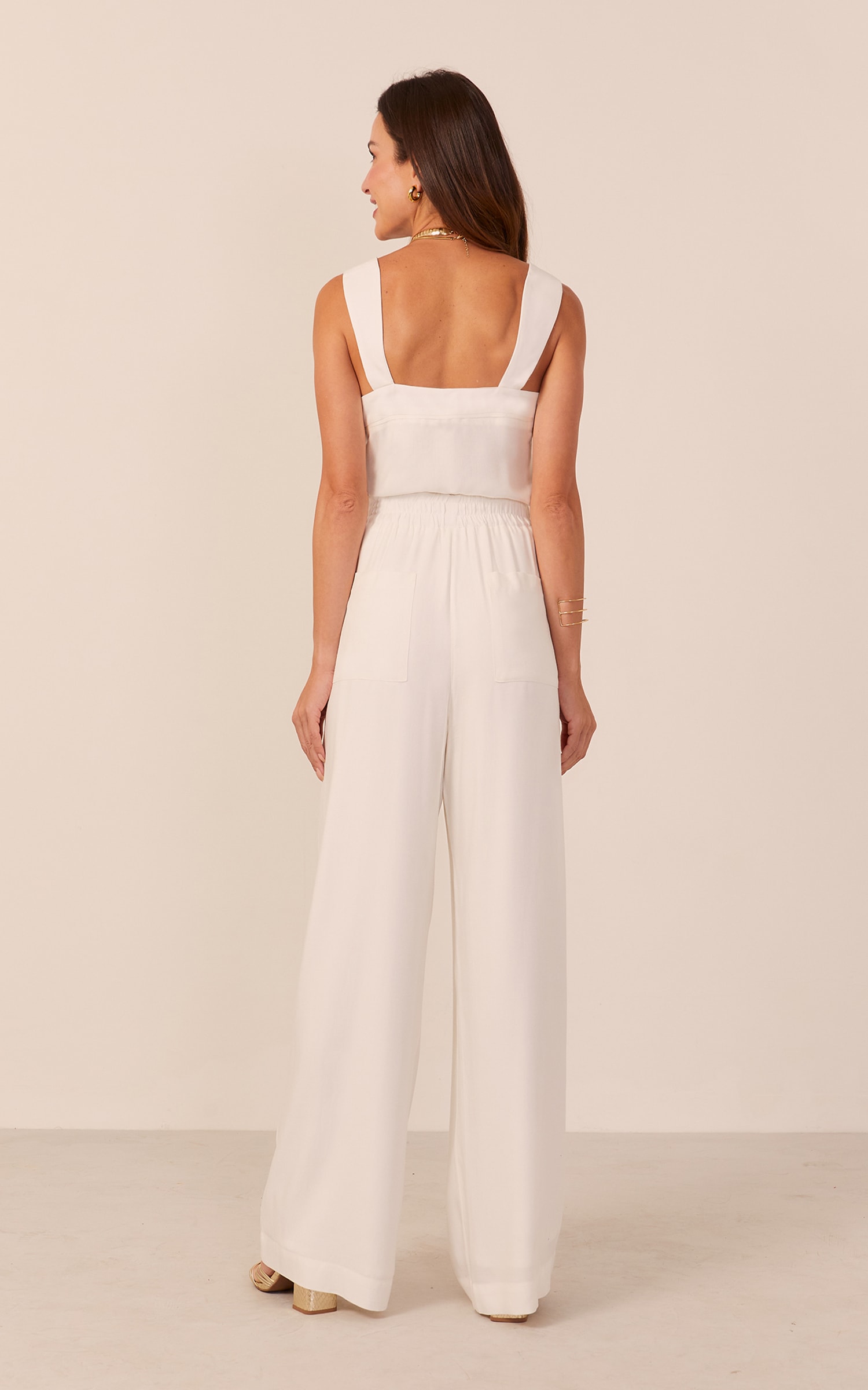 Calça Leveza Cós Elástico Off White
