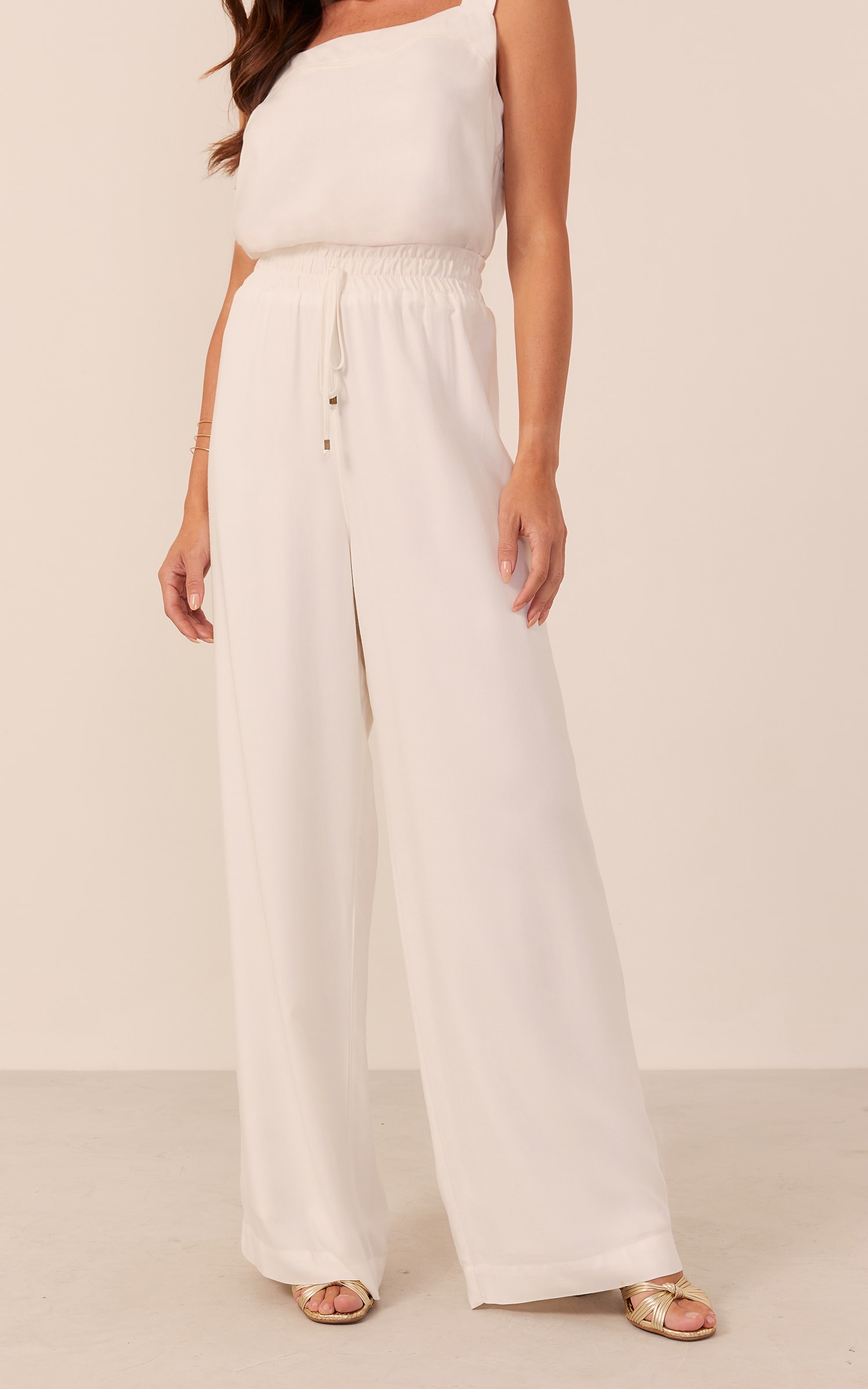 Calça Leveza Cós Elástico Off White