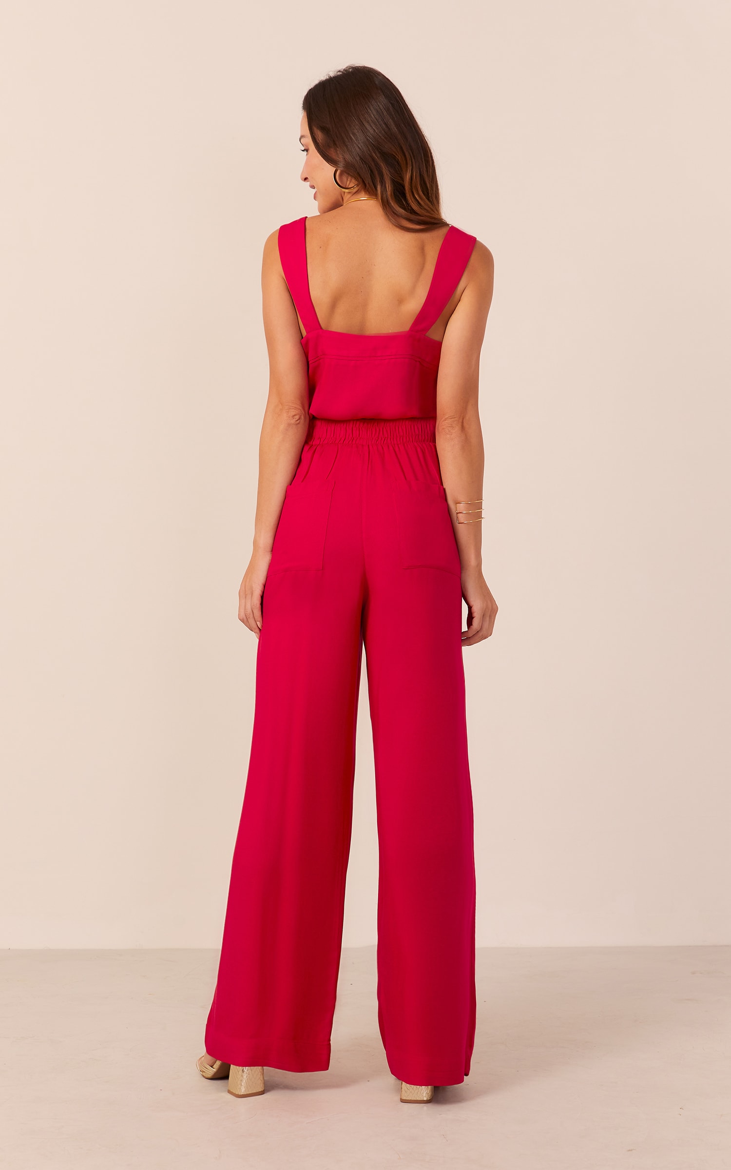 Calça Leveza Cós Elástico Vermelho