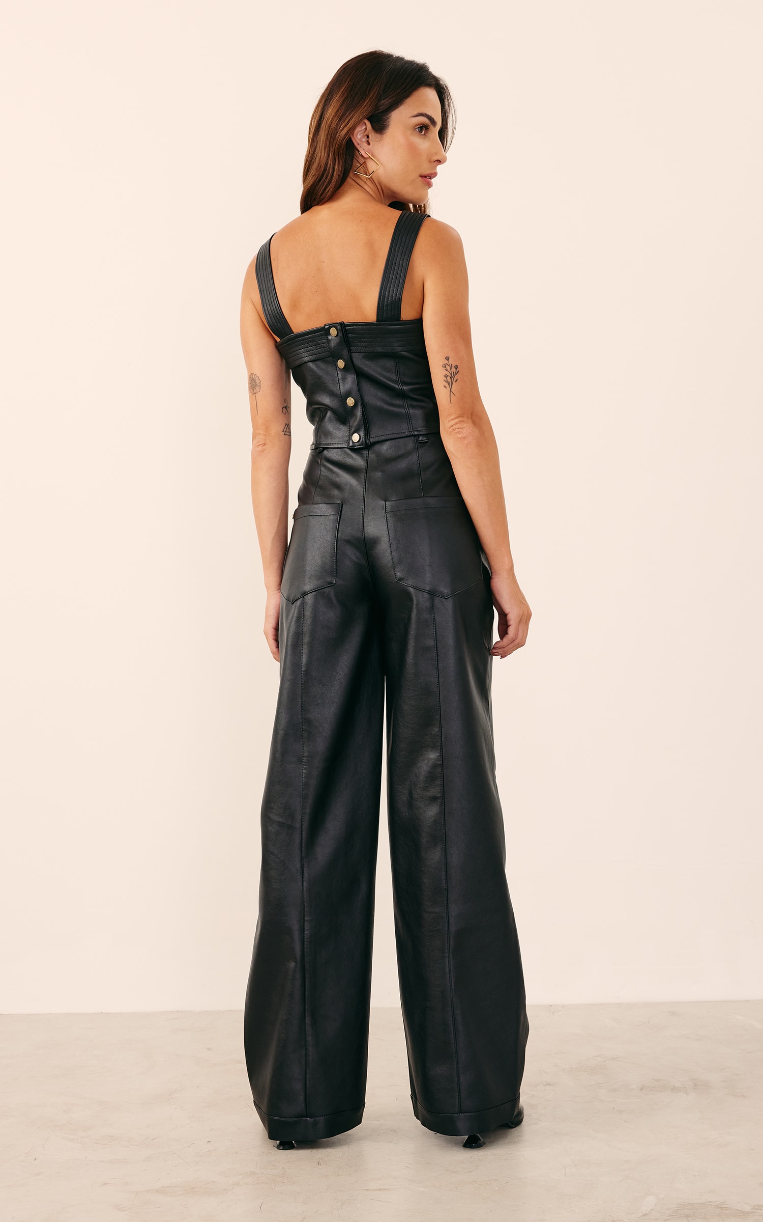 Calça Like Leather Preto