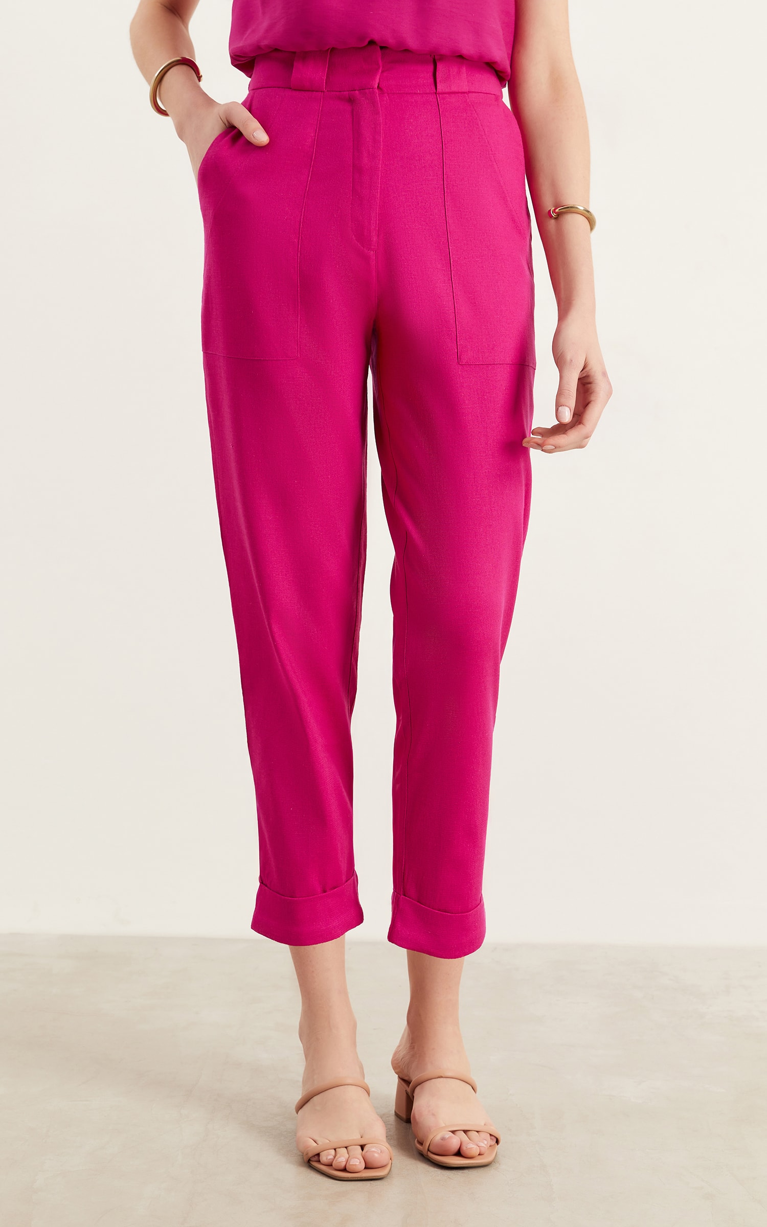 Calça Linho Sunshine Fucsia