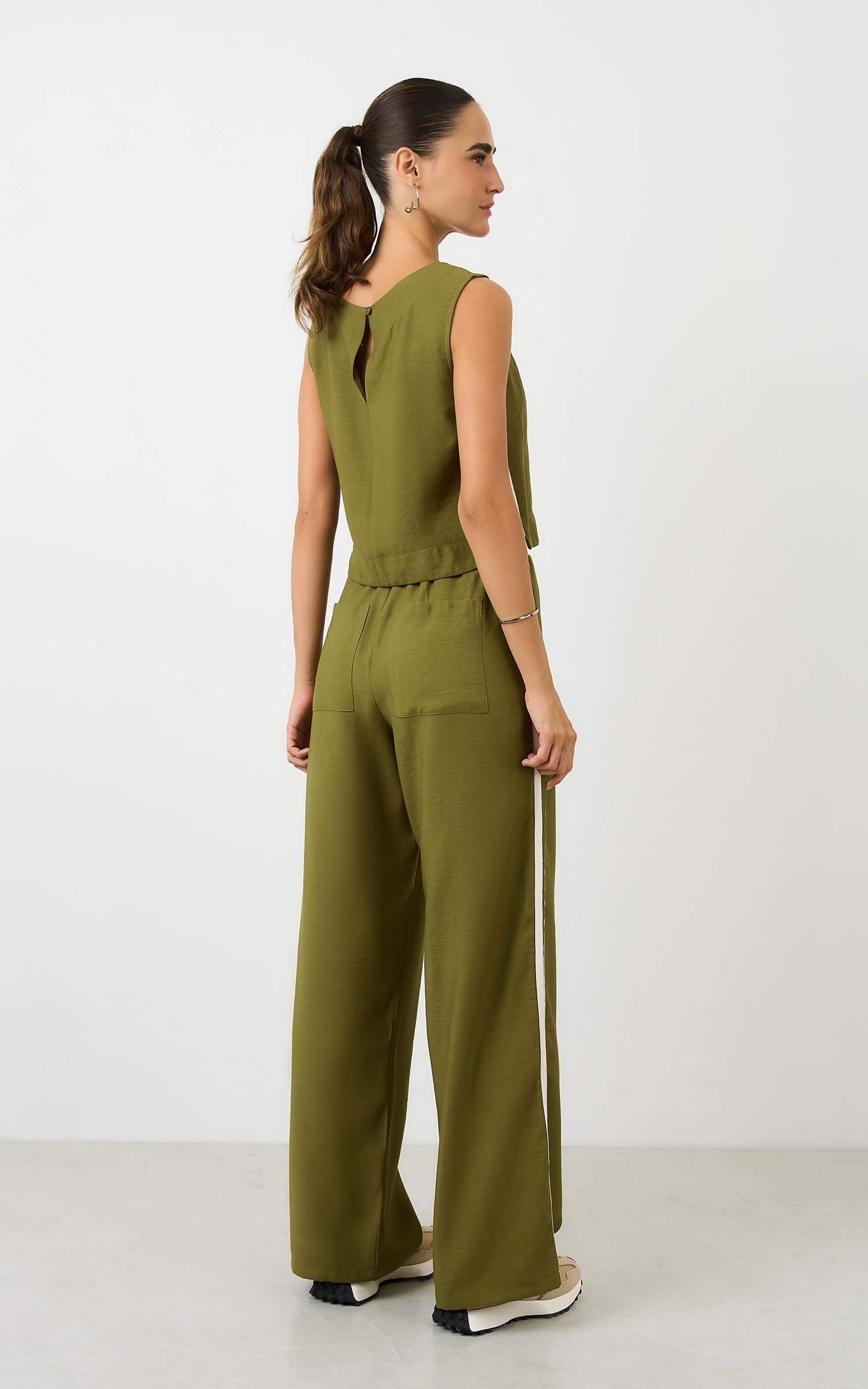 Calca Listra Lateral Game Verde Militar