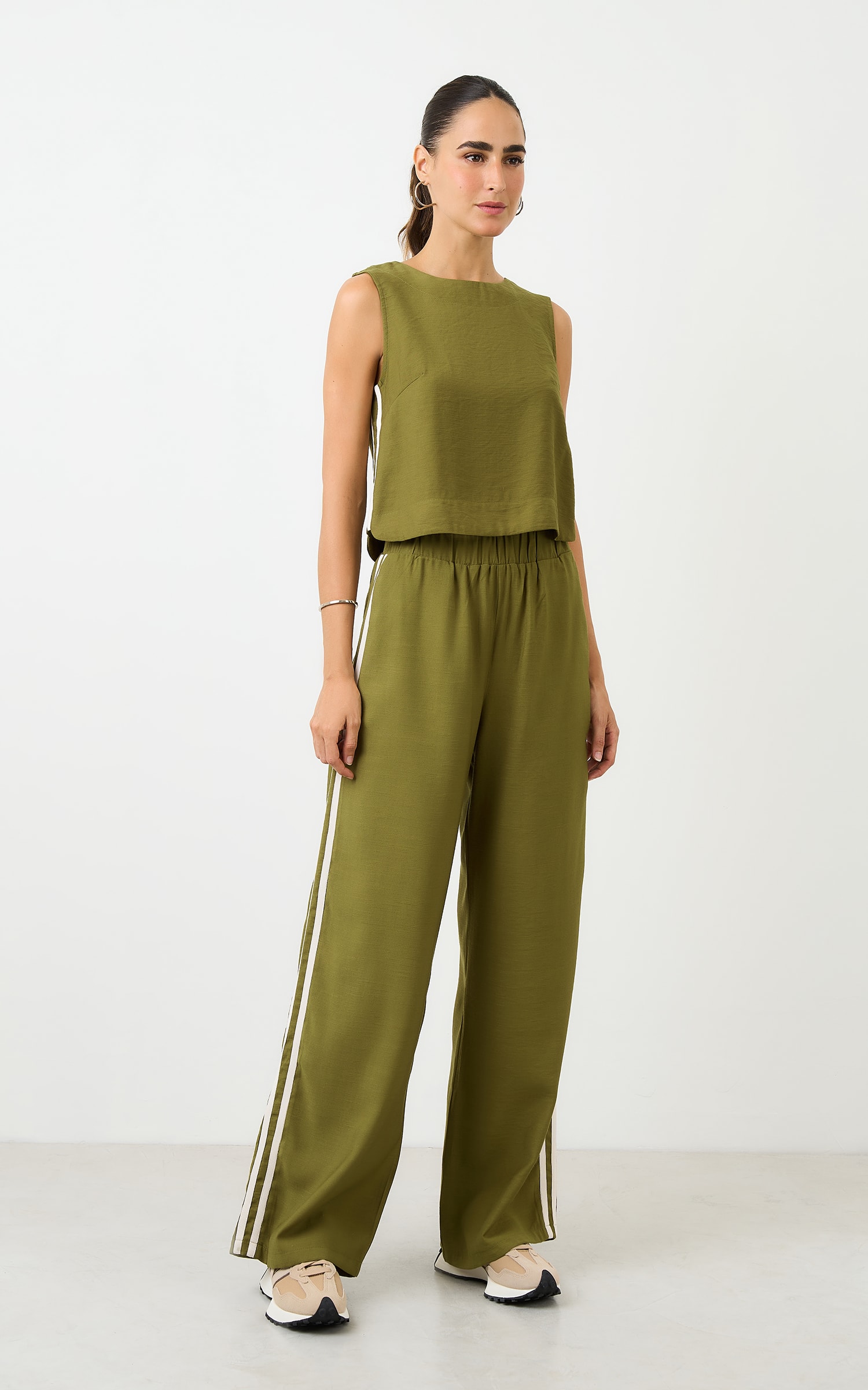 Calca Listra Lateral Game Verde Militar