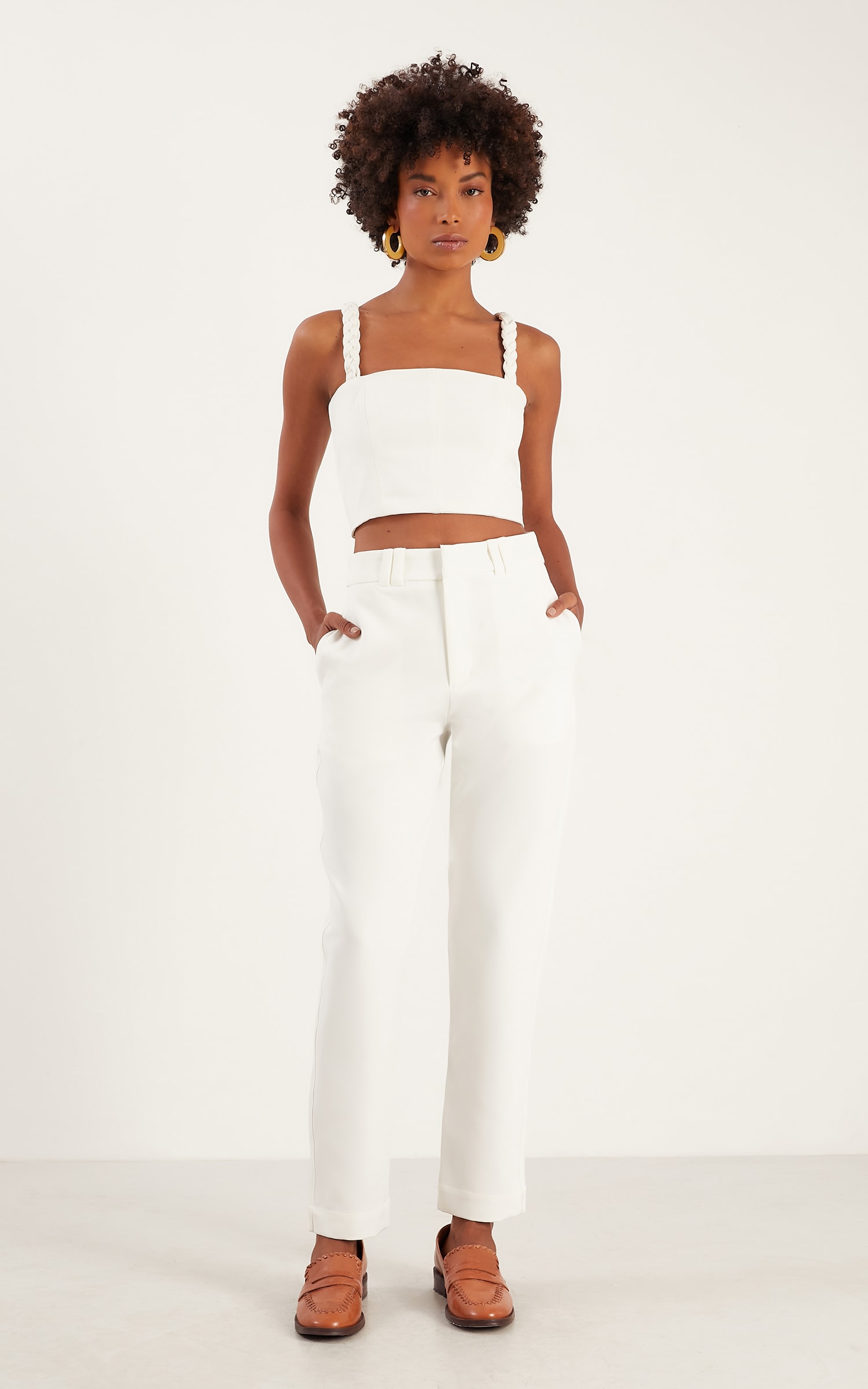 Calça London Slim Off White