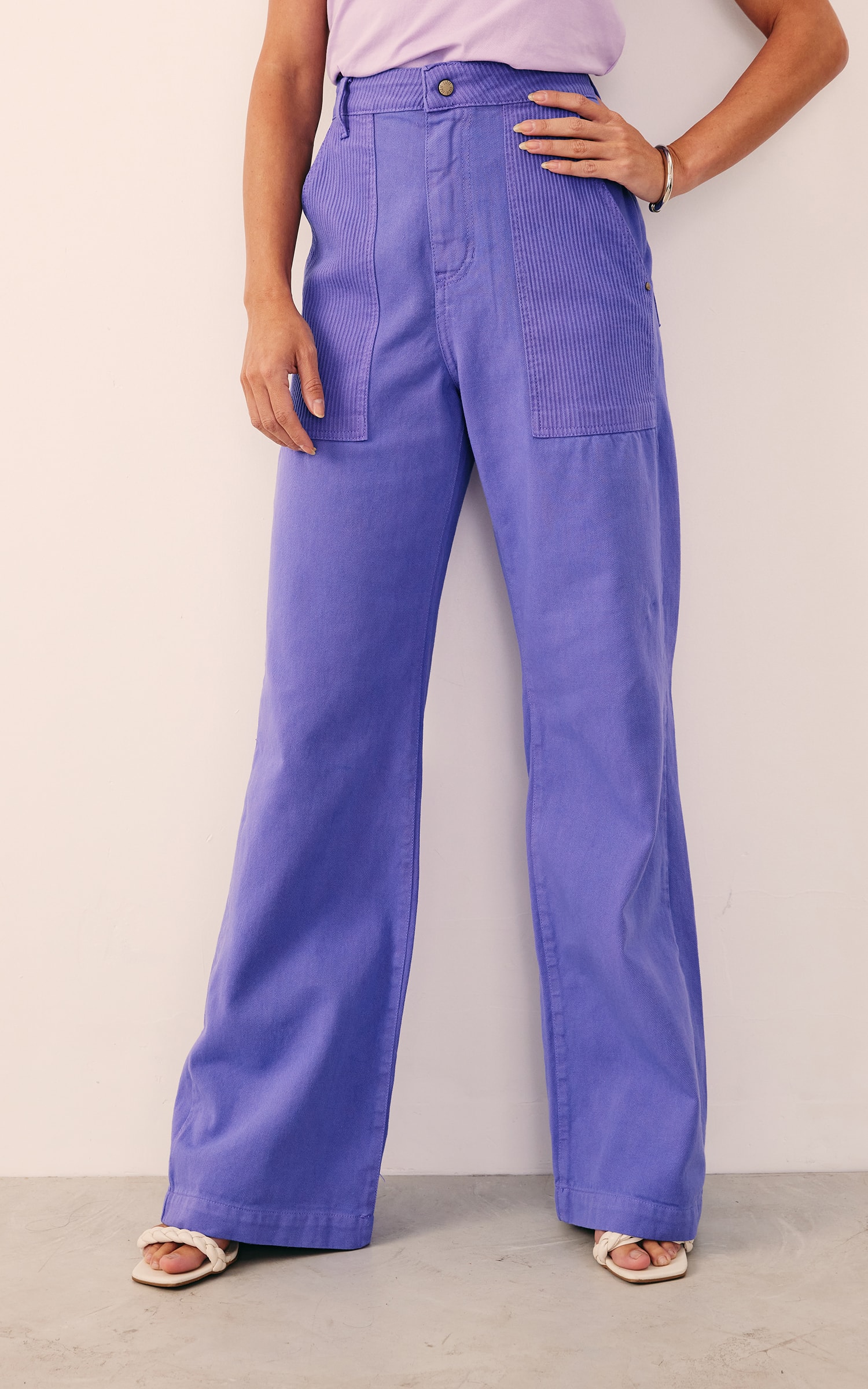 Calça Mix Sarja Cotelê Lavanda