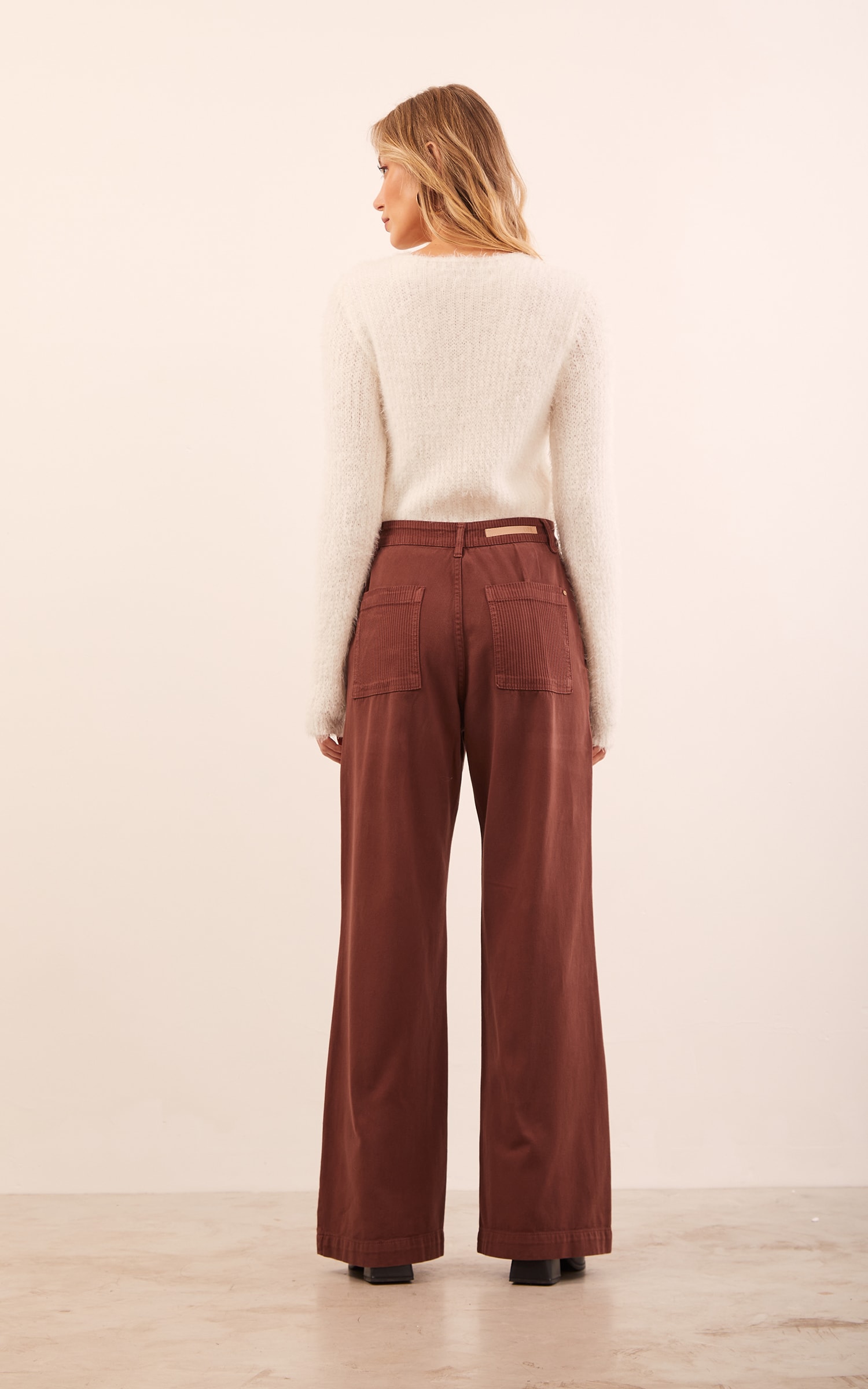 Calça Mix Sarja Cotelê Marrom