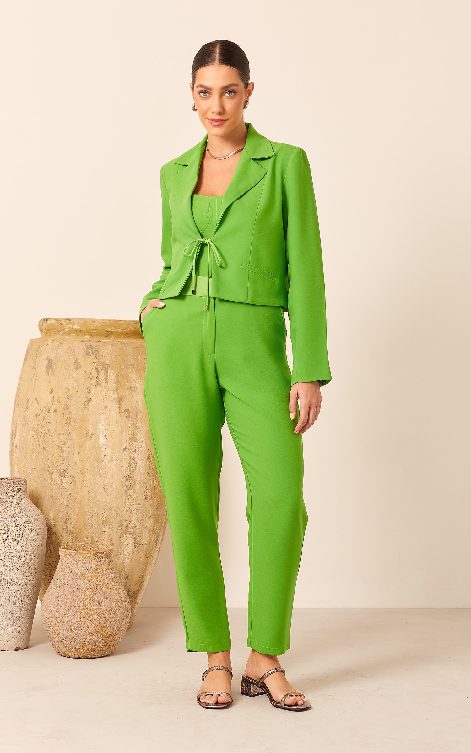 Calça Noir Slim Verde