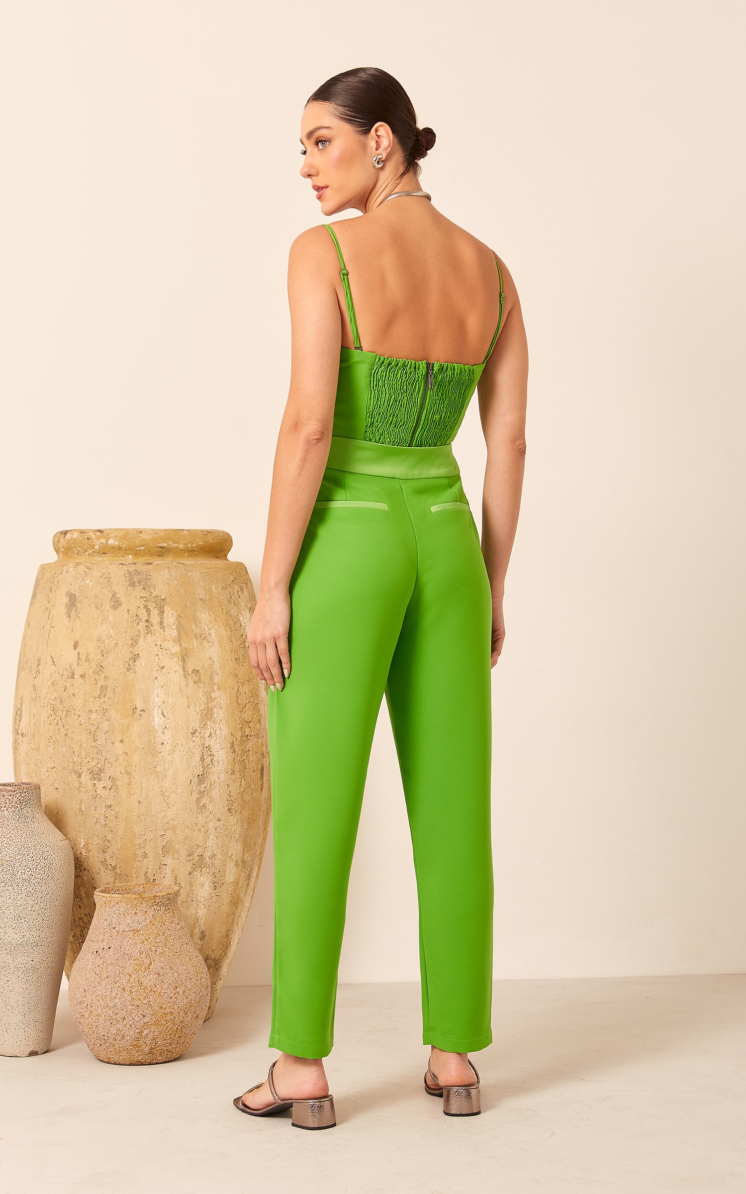 Calça Noir Slim Verde