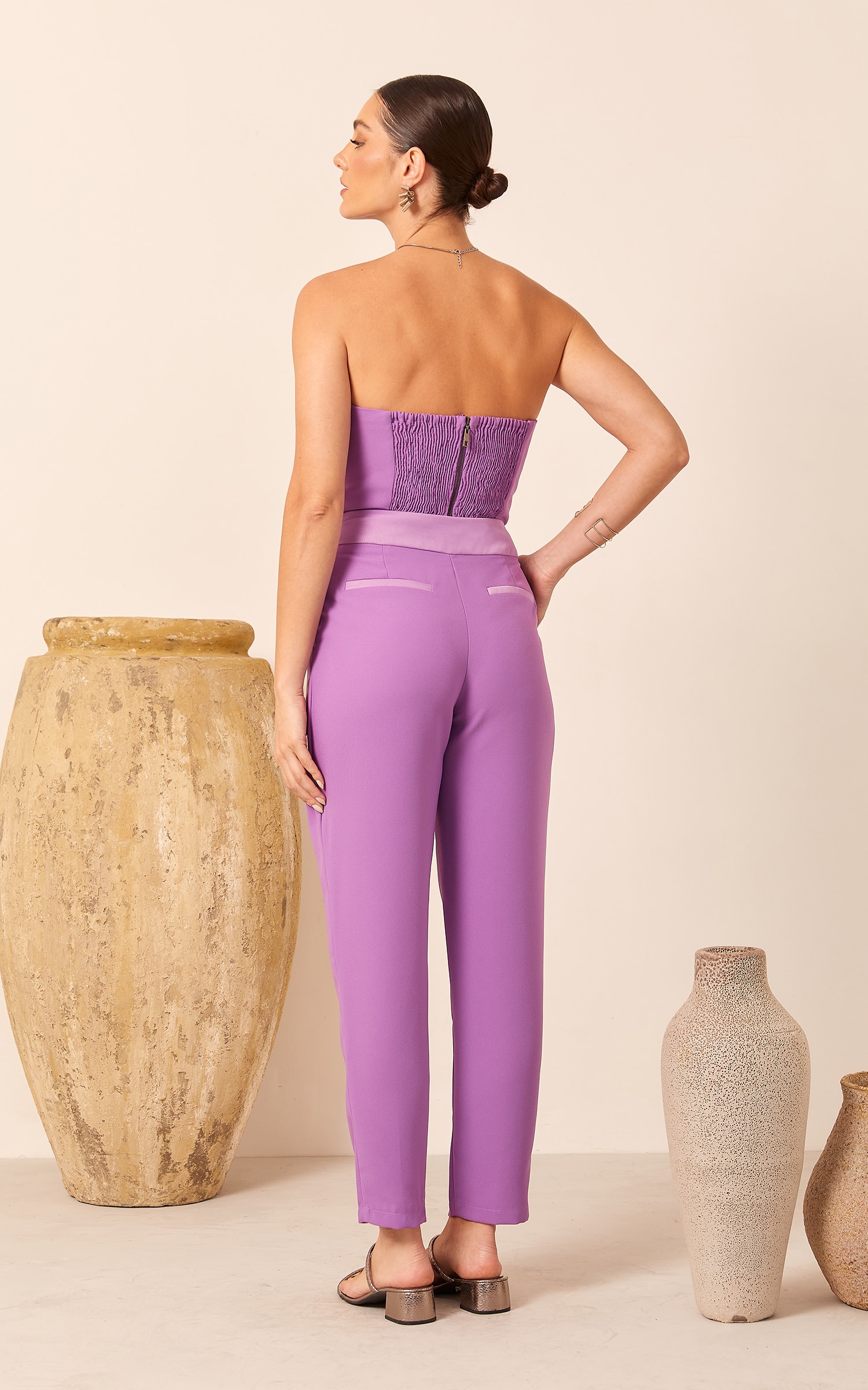 Calça Noir Slim Violeta