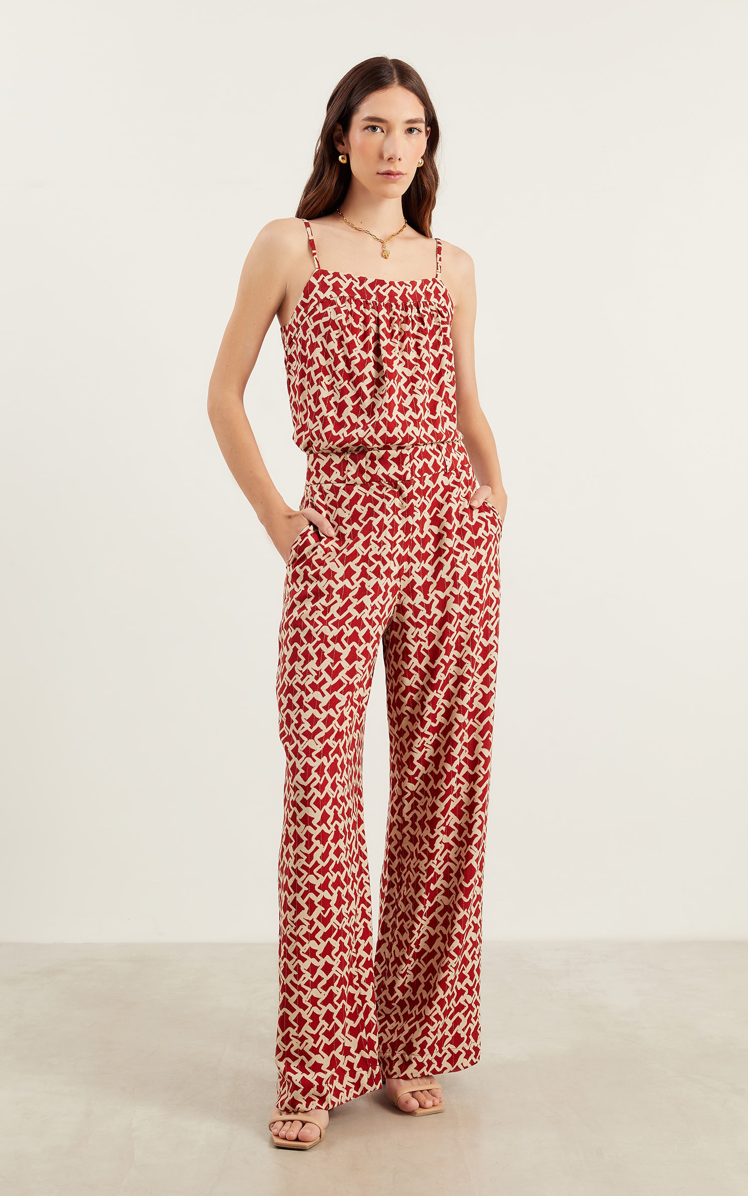 Calça Pantalona Fiesta Vermelho