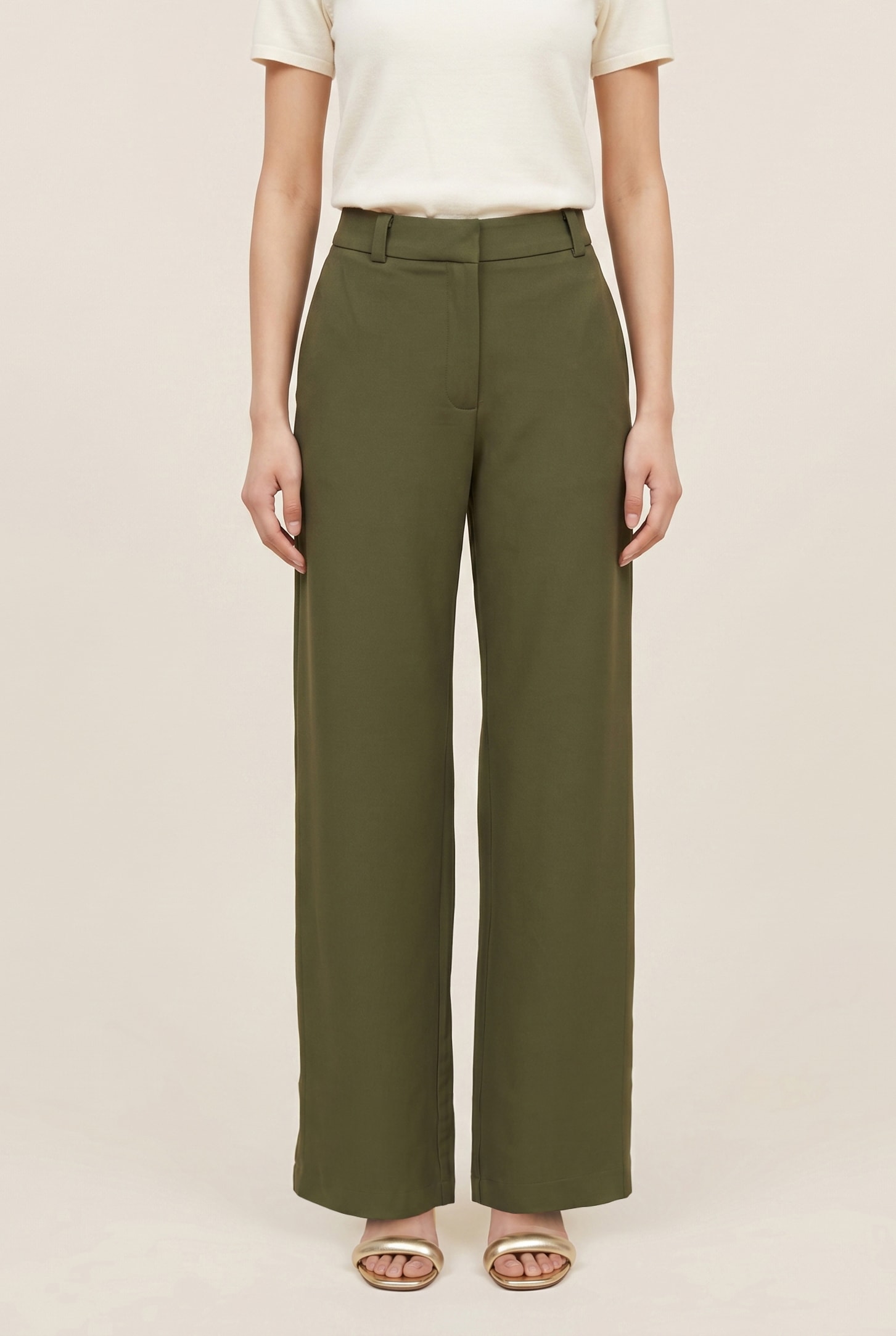 Calca Pantalona Matcha Verde Musgo