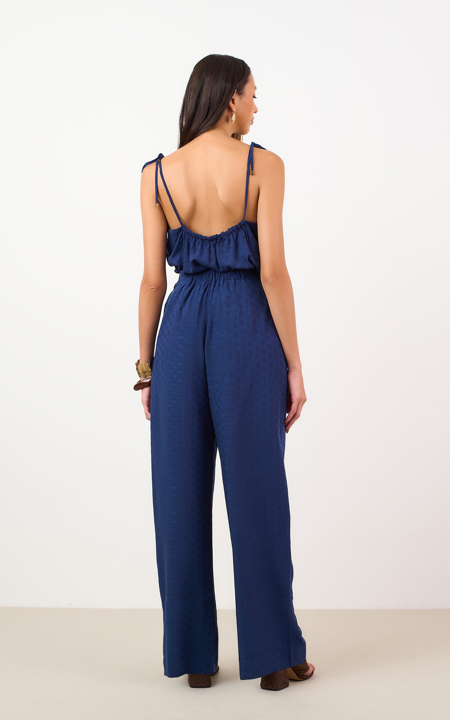 Calça Pantalona Mocha Marinho