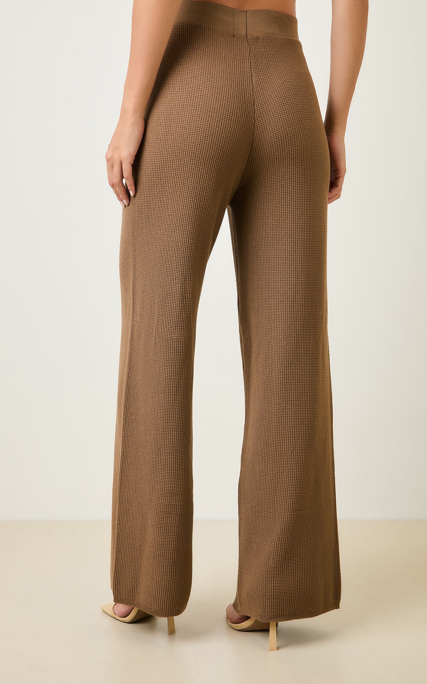 Calca Pantalona Tricot Piquet Fendi
