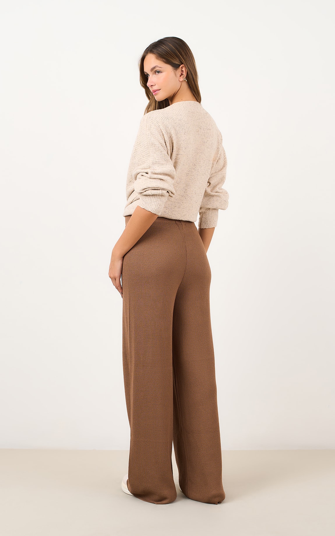 Calca Pantalona Tricot Piquet Fendi