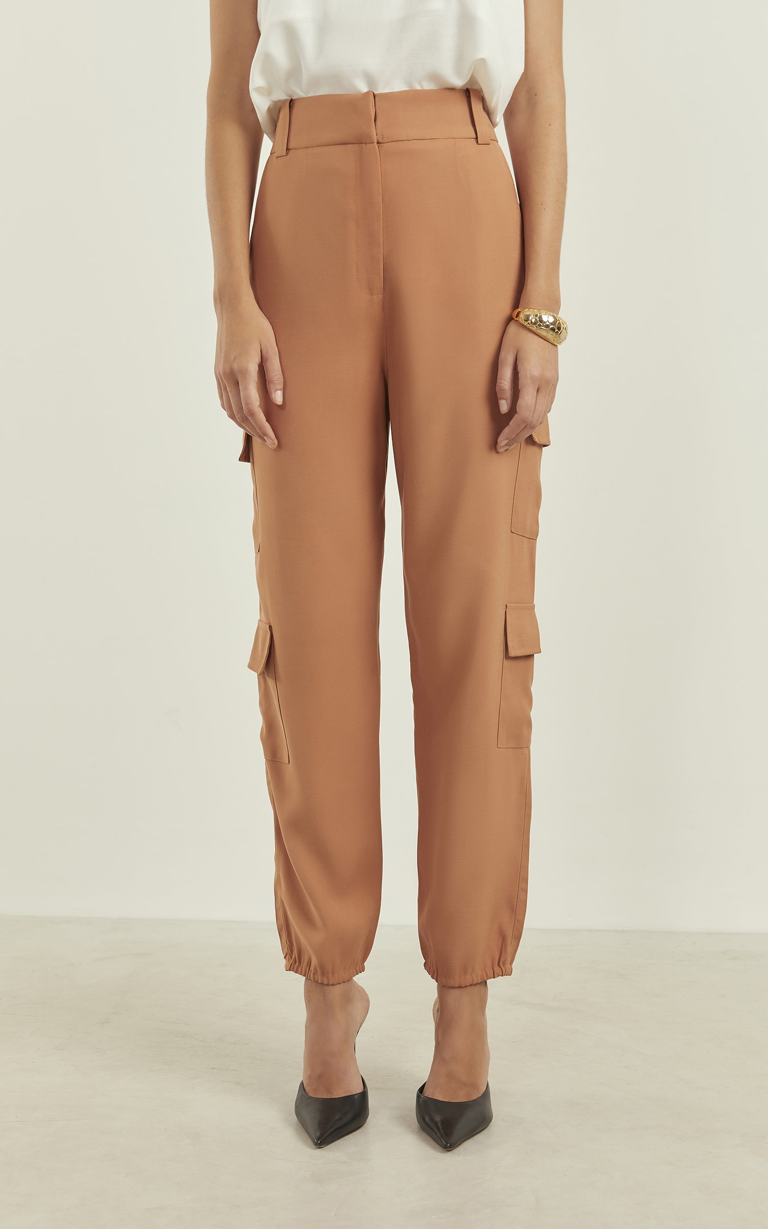 Calça Peach Cargo Amêndoa
